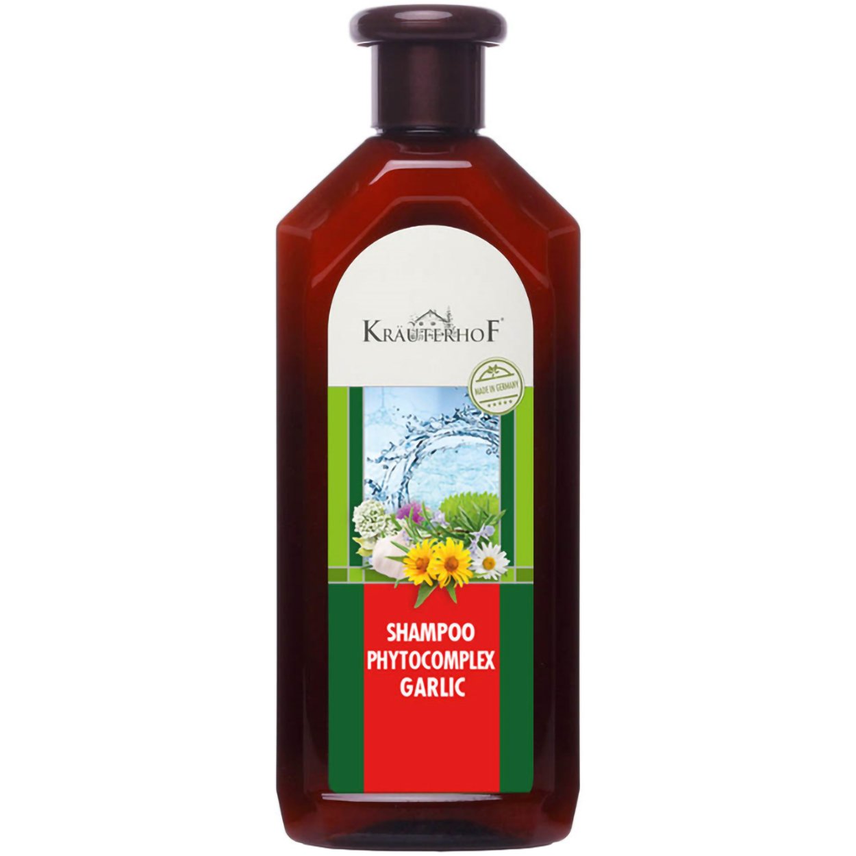 Krauterhof Shampoo Phytocomplex Garlic for Oily Hair Αναζωογονητικό Σαμπουάν με Πανθενόλη & Φυτοσύμπλεγμα Σκόρδου για Λιπαρά Μαλλιά 500ml