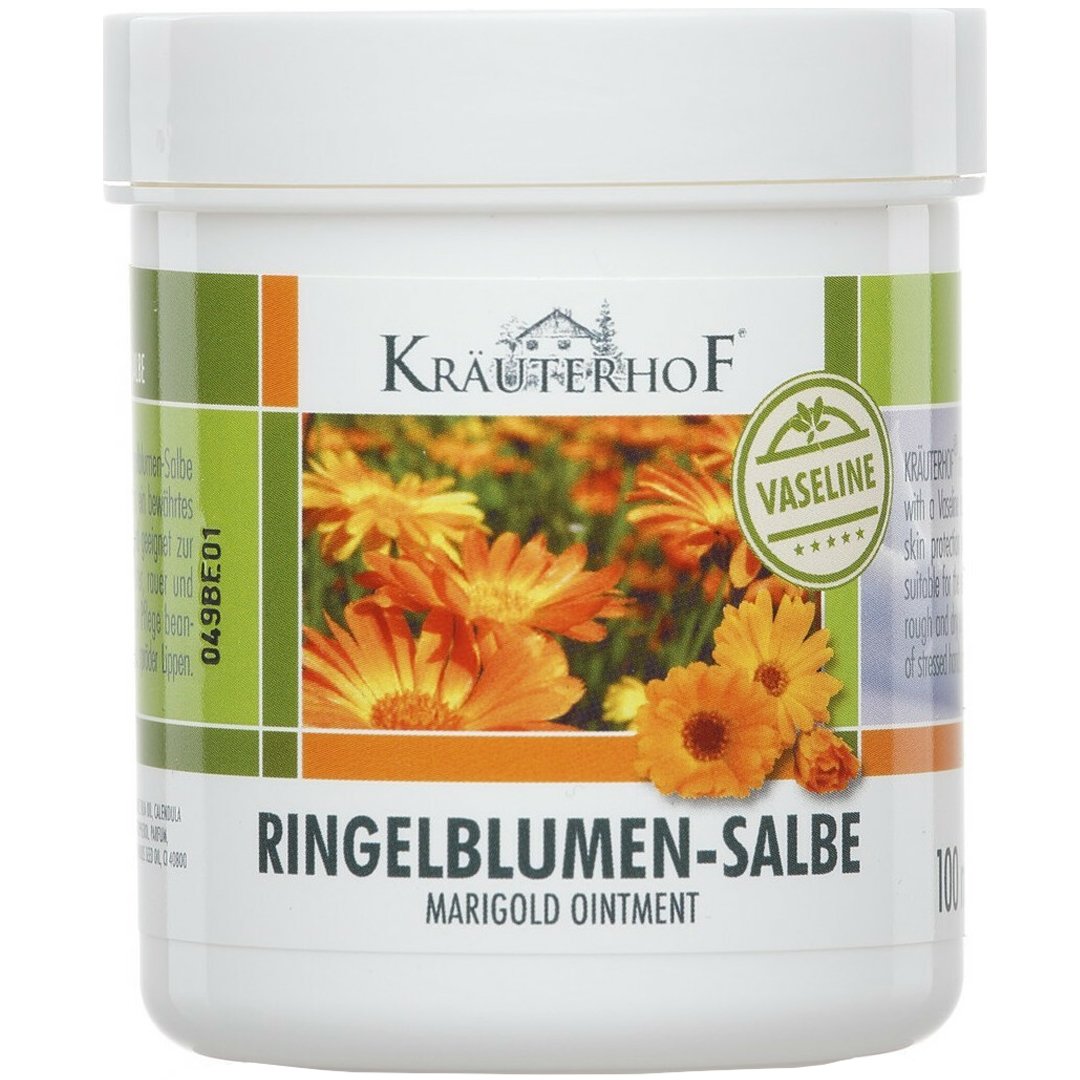 Krauterhof Marigold Ointment Βαζελίνη με Καλέντουλα για Πρόσωπο, Σώμα Κατάλληλη για Ξηρές Ευαίσθητες Επιδερμίδες 100ml