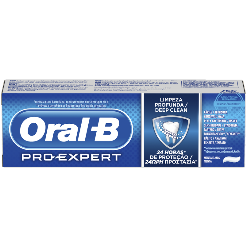 Pro-Expert Deep Clean Toothpaste 75ml – Oral-B,Οδοντόκρεμα με 4x Μικρότερους Μικρόκοκκους για πιο Βαθύ Καθαρισμό