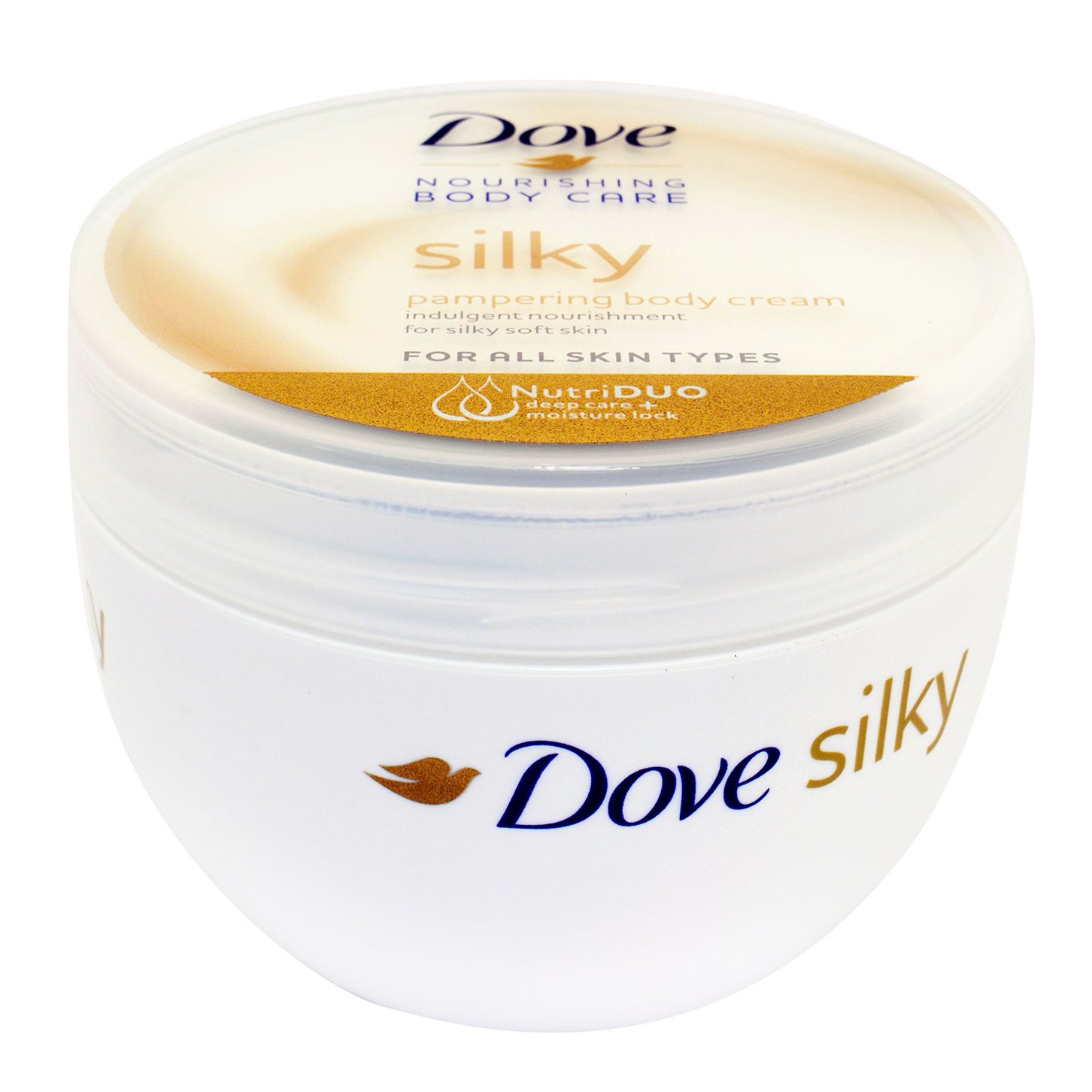 Dove Silky Nourishment Pampering Body Cream Ενυδατική Κρέμα Σώματος που Αφήνει την Επιδερμίδα Απαλή σαν Μετάξι 300ml