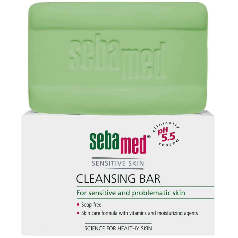 Sebamed Cleansing Bar Μπάρα Καθαρισμού Προσώπου & Σώματος για Ευαίσθητες, Λιπαρές & Ευαισθητοποιημένες Επιδερμίδες 100g
