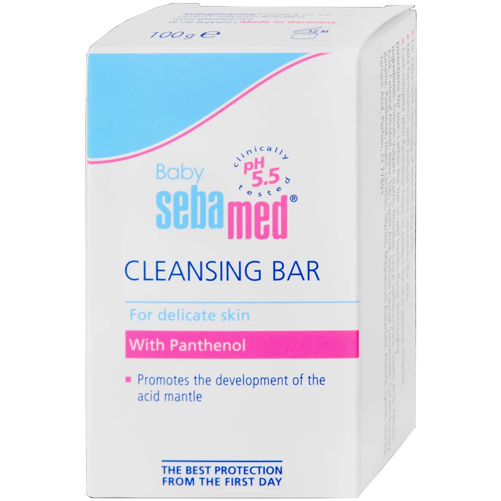 Sebamed Sebamed Baby Cleansing Bar Μπάρα Σαπουνιού για Ήπιο Καθαρισμό Κατά της Νινίδας για Μωρά από την Πρώτη Μέρα 100gr, 1 Τεμάχιο