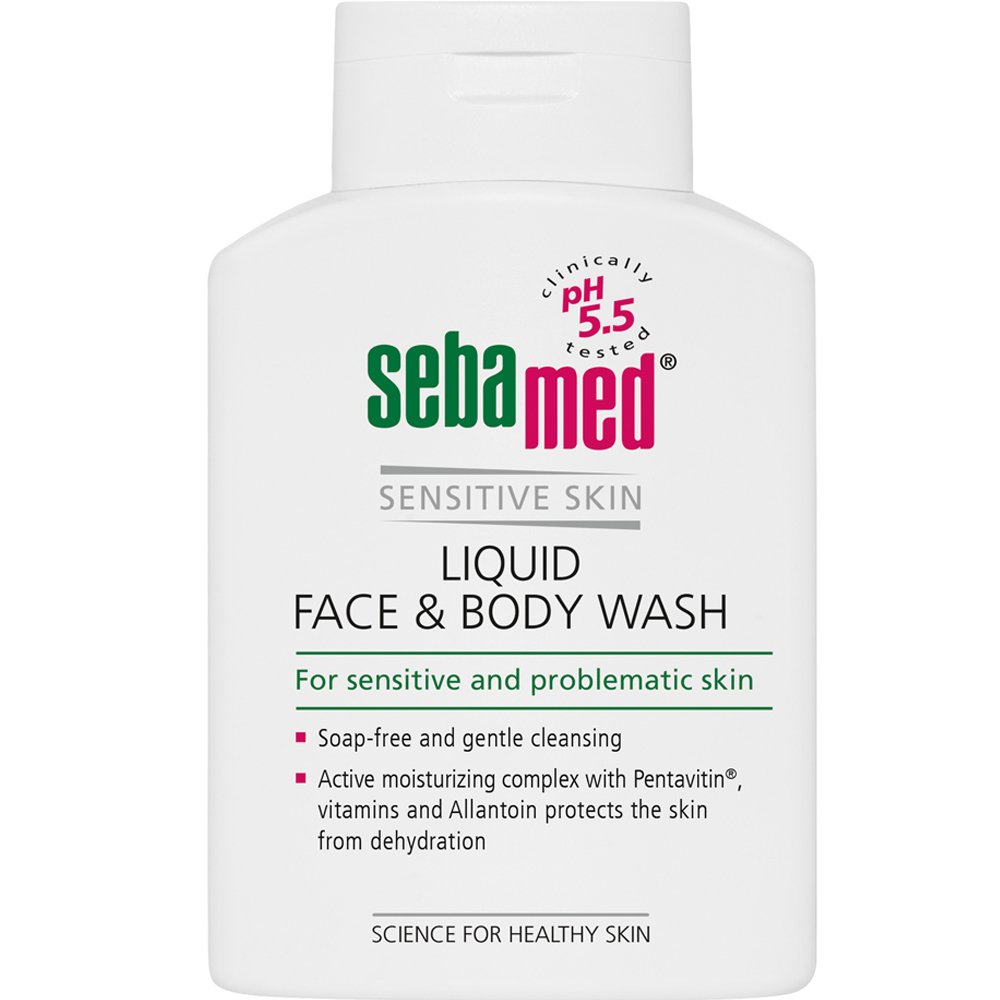 Sebamed Sebamed Liquid Face & Body Wash Ήπιο καθαριστικό Προσώπου Σώματος για Ευαίσθητη & Προβληματική Επιδερμίδα - 200ml