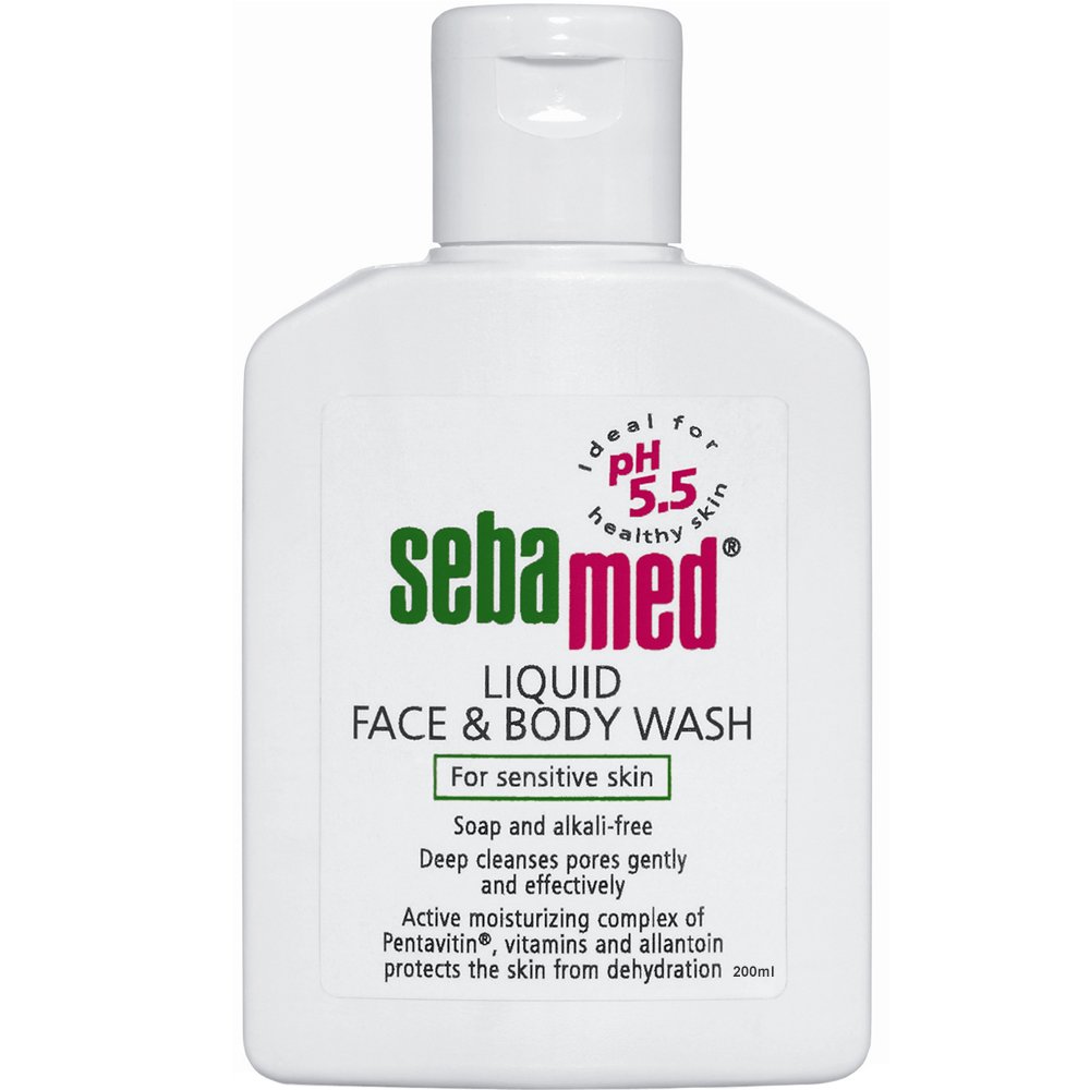 Sebamed Liquid Face & Body Wash Ήπιο καθαριστικό Προσώπου Σώματος για Ευαίσθητη & Προβληματική Επιδερμίδα – 200ml