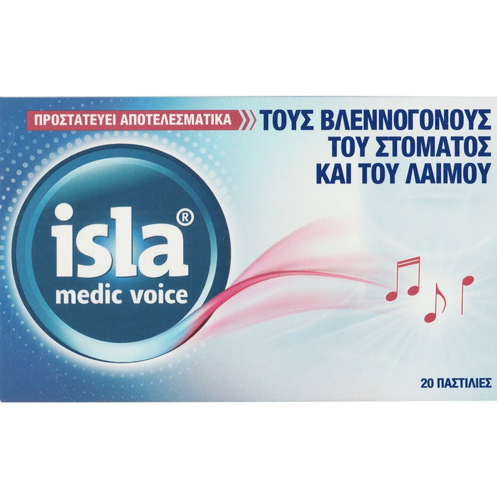 FarmaSyn FarmaSyn Isla Medic Voice Καταπραϋντικές Παστίλες με Εκχύλισμα από Βρύα Ισλανδίας & Υαλουρονικό Οξύ για Ανακούφιση από τη Βραχνάδα & τον Ερεθισμένο Λαιμό με Γεύση Φραγκοστάφυλο 20 Lozenges