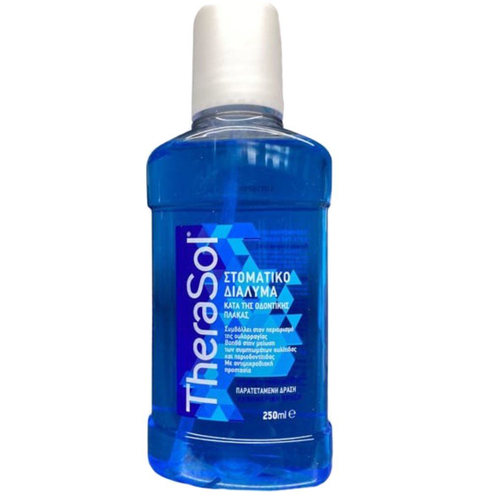 TheraSol Therasol Antimicrobial Mouthwash Αντιμικροβιακό Στοματικό Διάλυμα Κατά της Πλάκας με Γεύση Μέντας 250ml