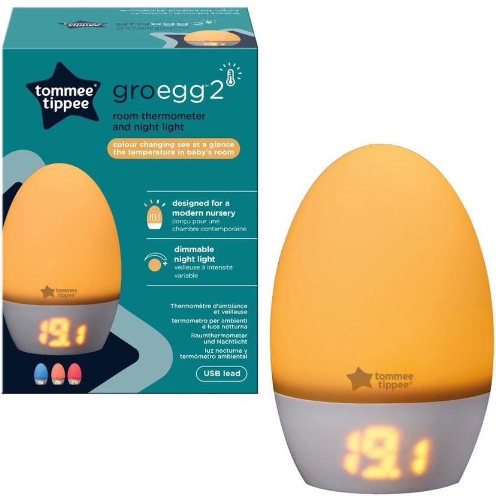 Tommee Tippee Groegg 2 Thermometer & Night Light Θερμόμετρο Δωματίου που Αλλάζει Χρώματα & Προσφέρει Ήρεμο & Ξεκούραστο Ύπνο 1 Τεμάχιο
