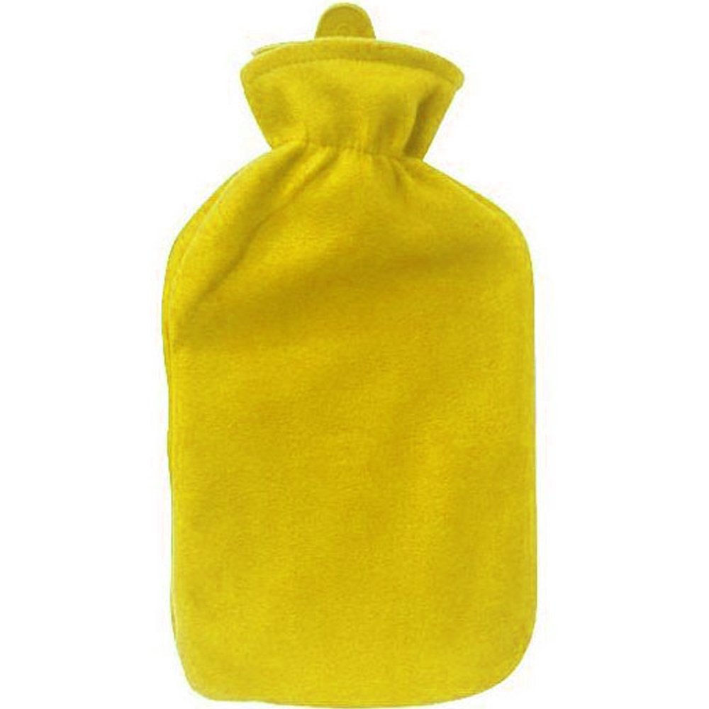 Alfacare Andromeda Hot Water Bottle Fleece Κίτρινο 2Lt Πλαστική Θερμοφόρα Νερού με Fleece Κάλυμμα 1 Τεμάχιο 58289