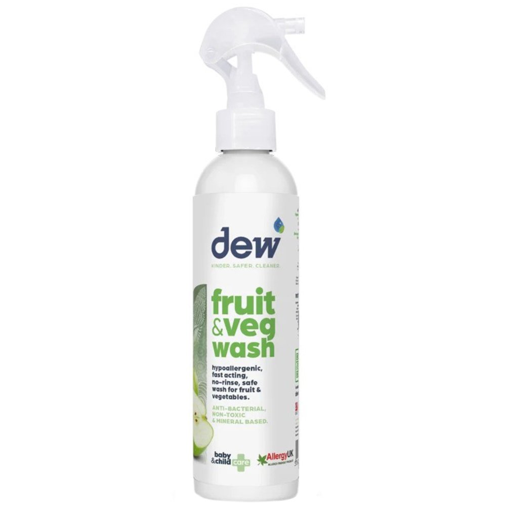 Dew Dew Anti-Bacterial Not Toxic & Mineral Based Fruit & Veg Wash Απολυμαντικό Καθαριστικό Σπρέι Φρούτων & Λαχανικών για Γρήγορη Δράση Κατά των Βακτηρίων 250ml