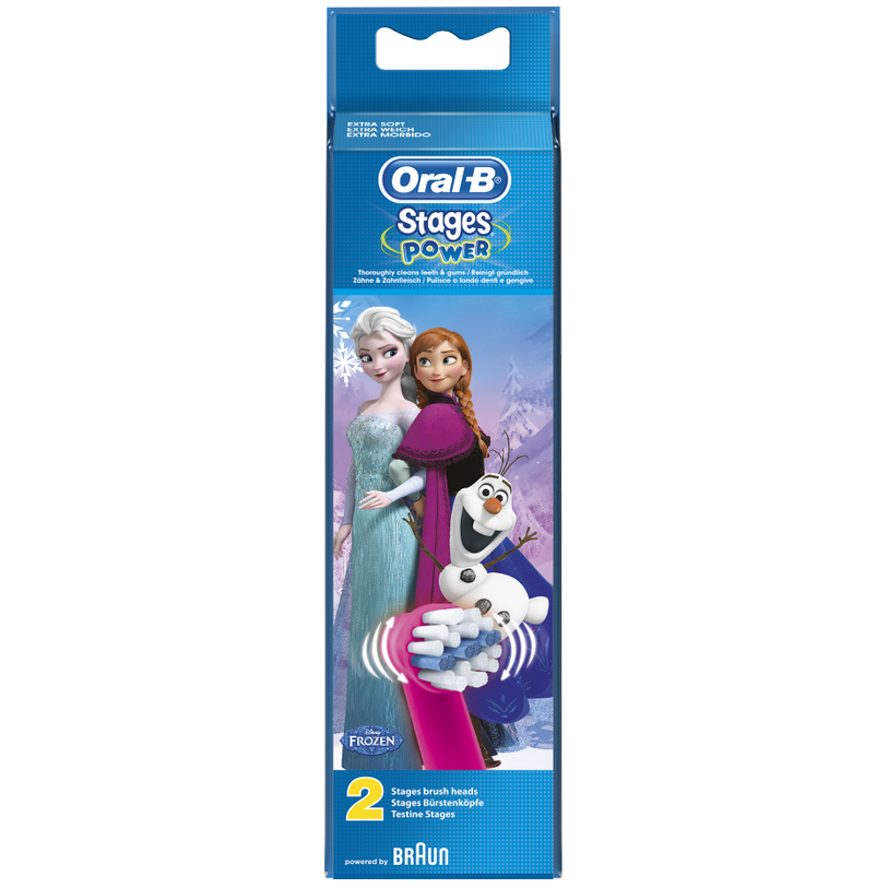 Oral-B Stages Power Disney Frozen Ανταλλακτικές Κεφαλές Ηλεκτρικής Οδοντόβουρτσας 2 Τεμάχια
