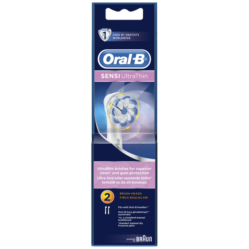 Oral-B Sensi Ultra Thin Ανταλλακτικές Κεφαλές 2 Τεμάχια