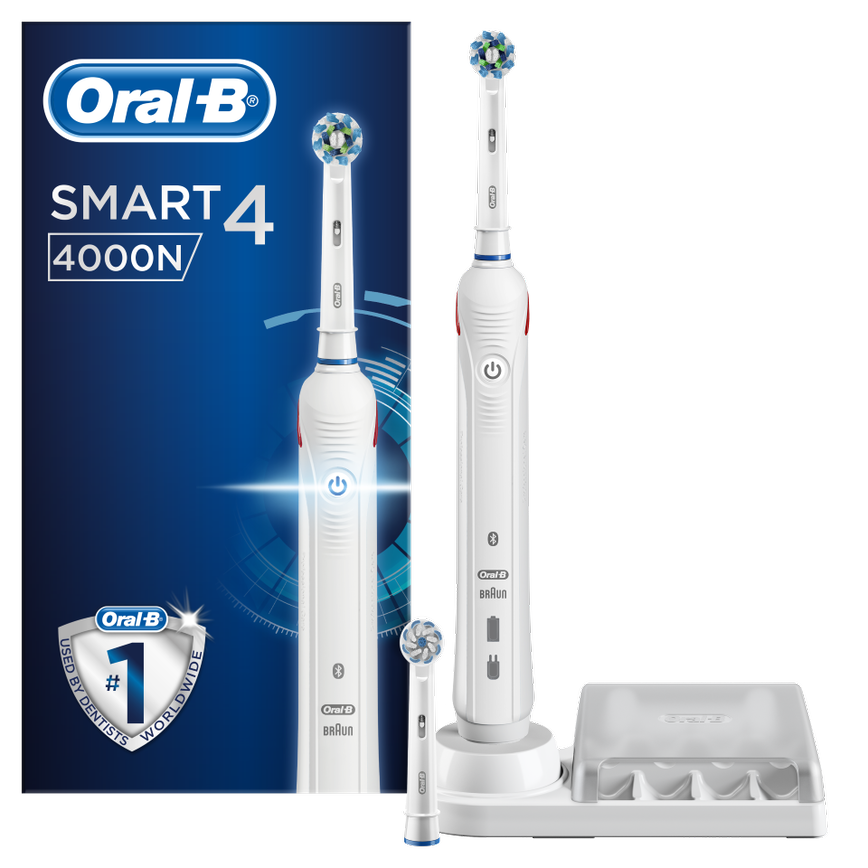 Oral-B Smart 4 4000 Ηλεκτρική Οδοντόβουρτσα με Λειτουργία Έξυπνης Καθοδήγησης 1 Τεμάχιο
