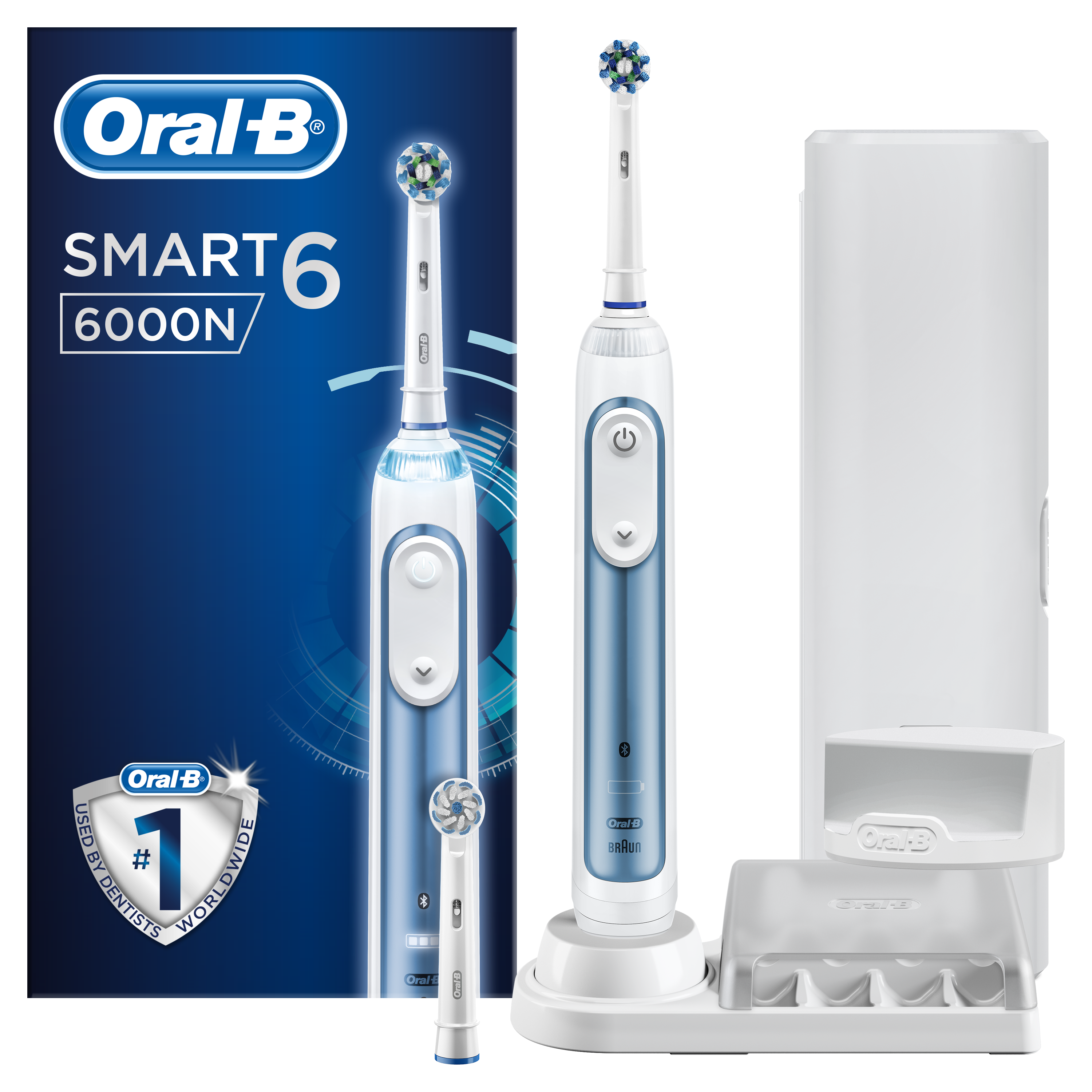 Oral-B Smart 6 6000 N Ηλεκτρική Οδοντόβουρτσα με Προηγμένες Λειτουργίες & Λειτουργία Bluetooth για Σύνδεση με το Smartphone