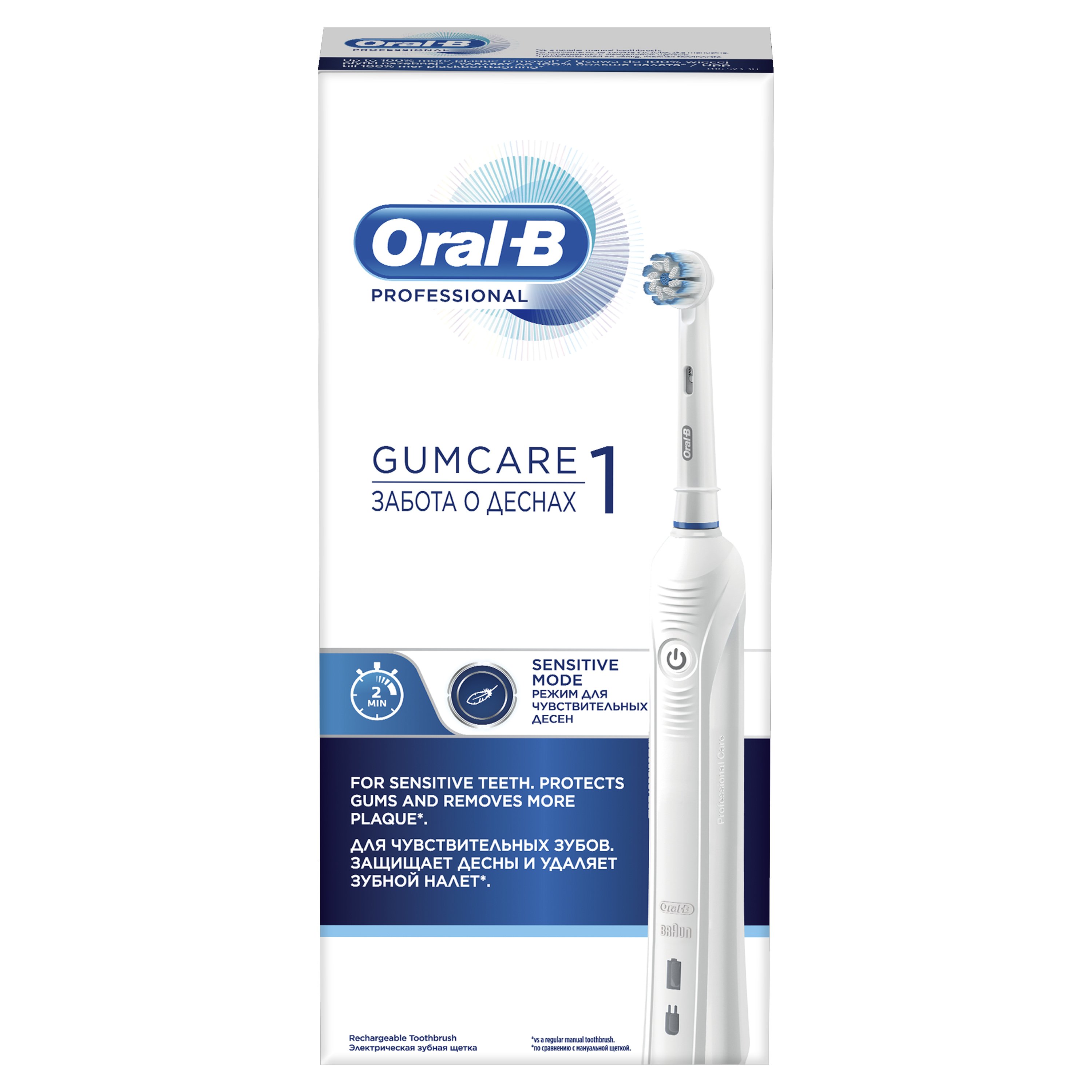 Oral-B Professional GumCare 1 Ηλεκτρική Οδοντόβουρτσα για Απαλό Καθαρισμό & Προστασία των Ούλων 1 Τεμάχιο