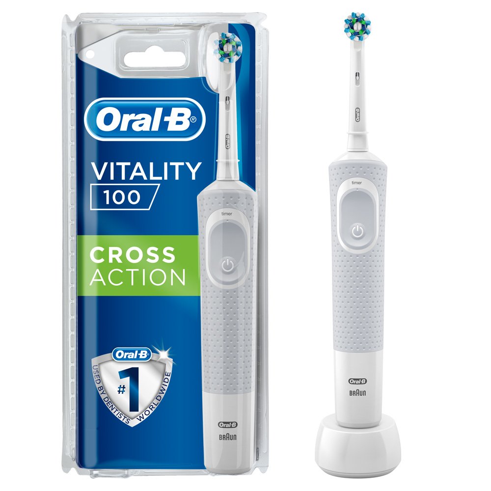 Oral-B Vitality 100 Cross Action White Ηλεκτρική Οδοντόβουρτσα 1 τεμάχιο