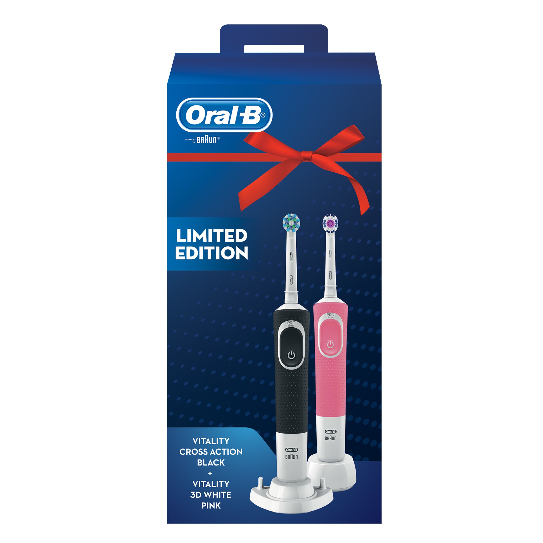 Oral-B Limited Edition Πακέτο Προσφοράς Vitality Cross Action Black & Vitality 3D White Pink