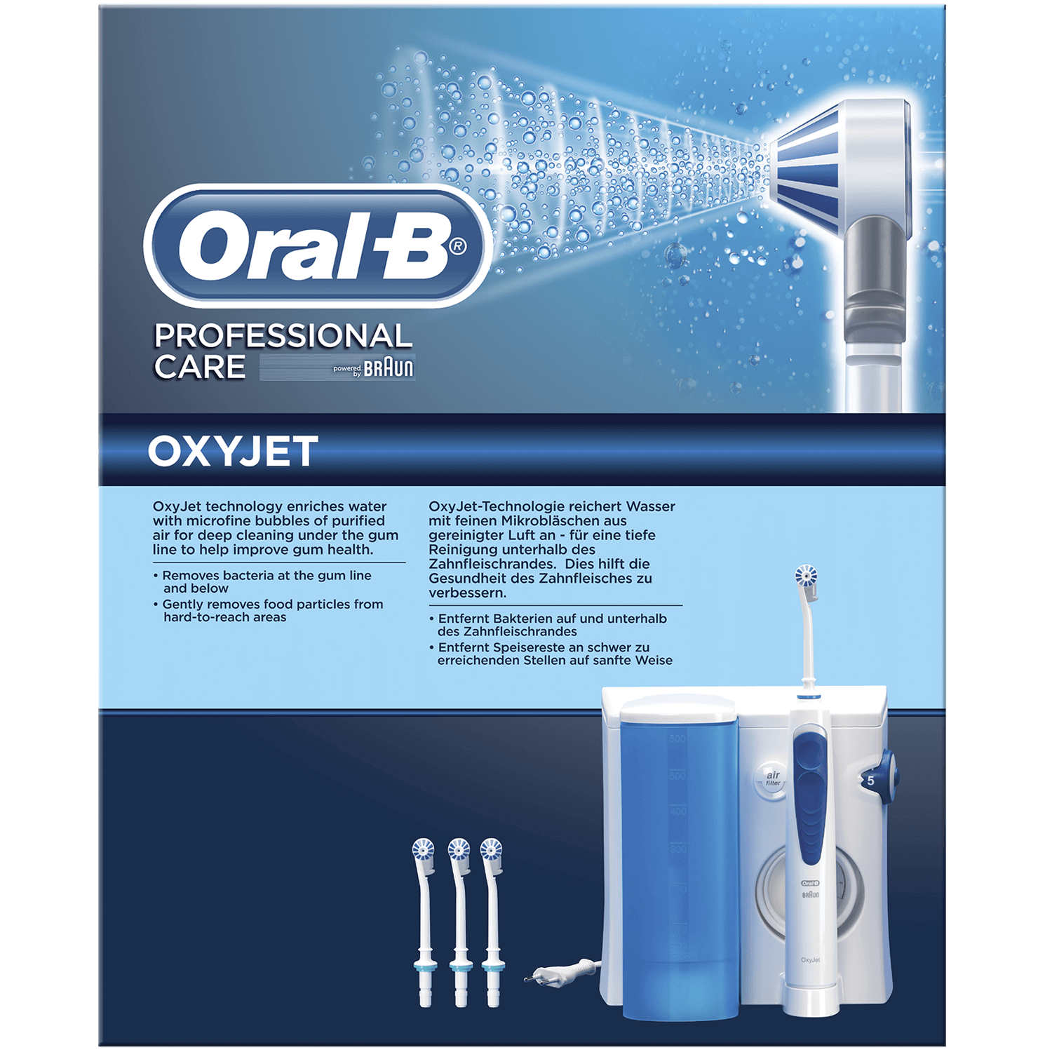 Oral-b Braun Irrigator Profesional Jet Oxyjet Συσκευή Καταιονισμού (Δεν Χρησιμοποιείται ως Ηλεκτρική Οδοντόβουρτσα)