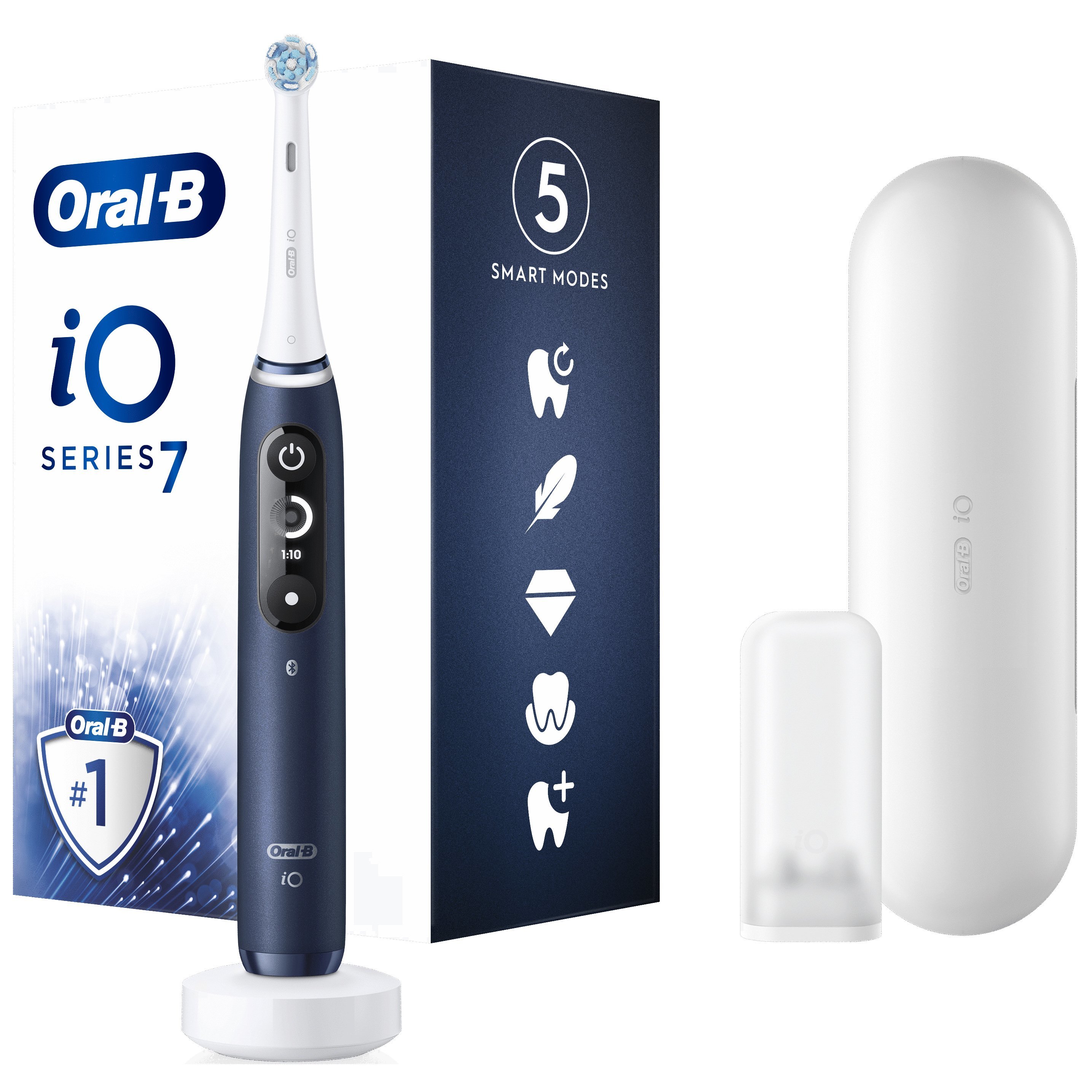 Oral-B iO Series 7 Magnetic Sapphire Blue Ηλεκτρική Οδοντόβουρτσα Προηγμένης Τεχνολογίας σε Μπλε Χρώμα 1 Τεμάχιο
