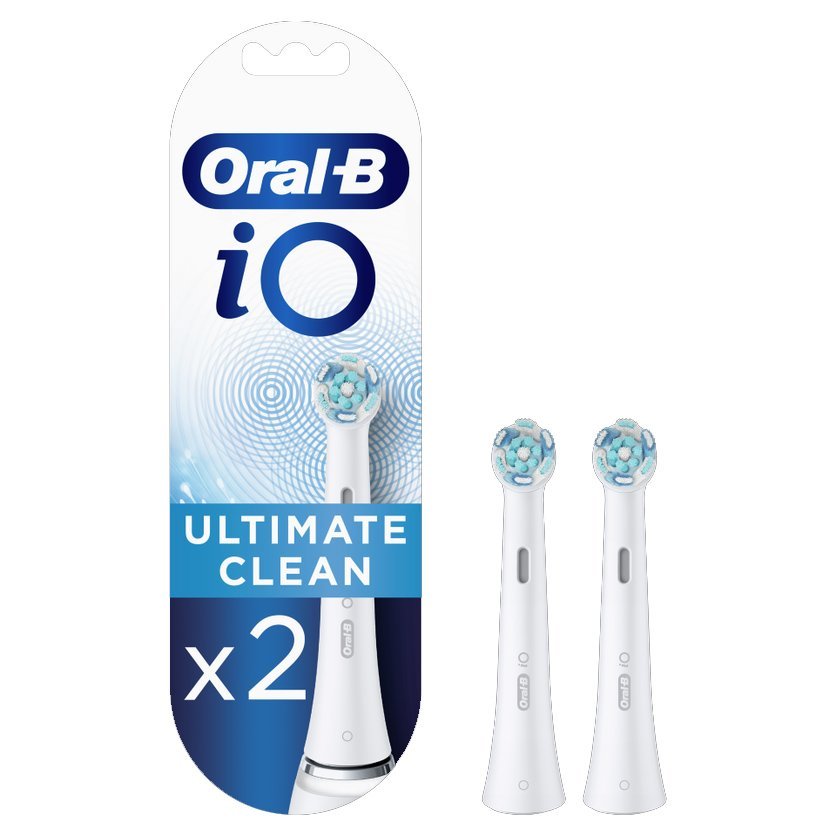 Oral-B iO Ultimate Clean Brush Heads Ανταλλακτικές Κεφαλές Βουρτσίσματος για Επαγγελματικό Καθαρισμό 2 Τεμάχια 41632