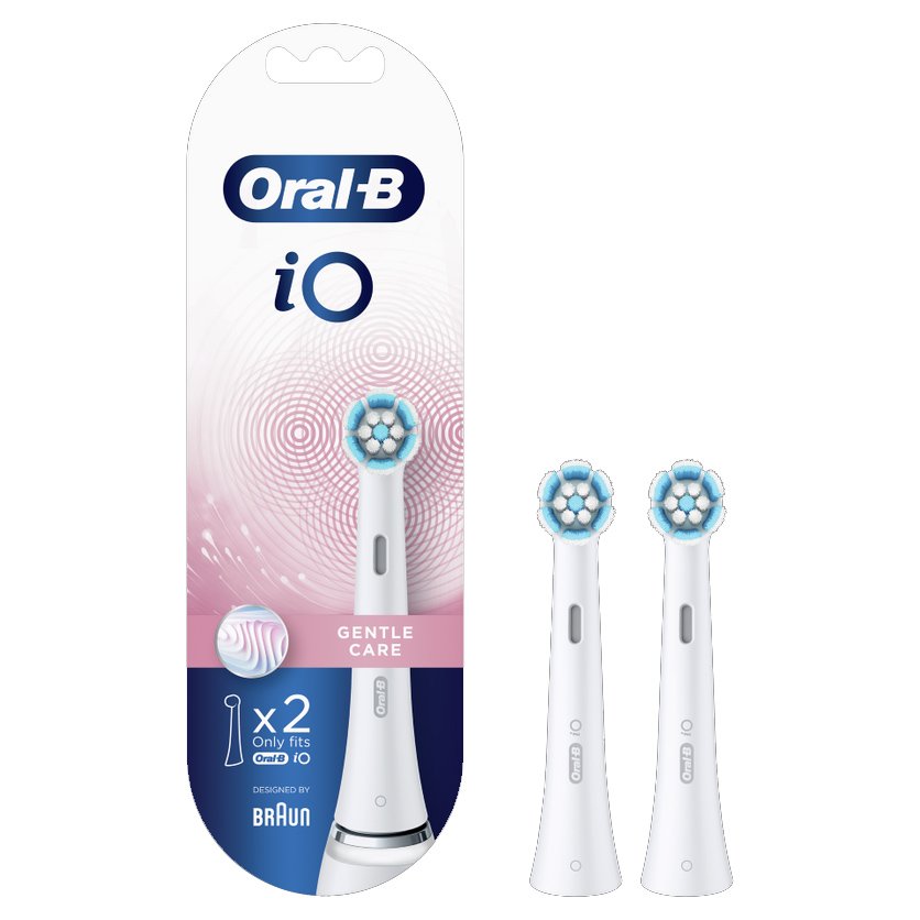 Oral-B iO Gentle Care Ανταλλακτικές Κεφαλές Βουρτσίσματος για Απαλό & Επαγγελματικό Καθαρισμό των Ευαίσθητων Δοντιών 2 Τεμάχια
