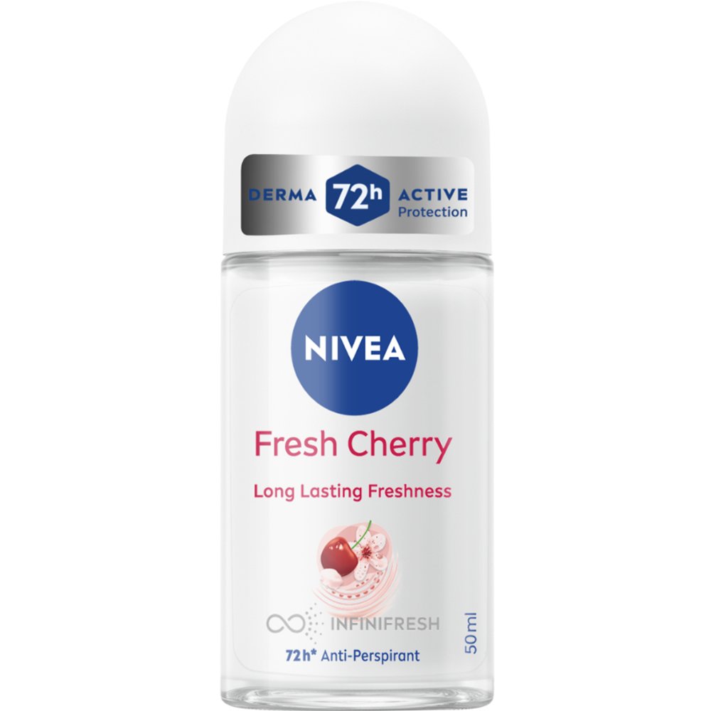 Nivea Fresh Cherry 72H Anti Perspirant Deo Roll-On Γυναικείο Αποσμητικό για 72ωρη Αποσμητική Προστασία με Άρωμα Κεράσι 50ml