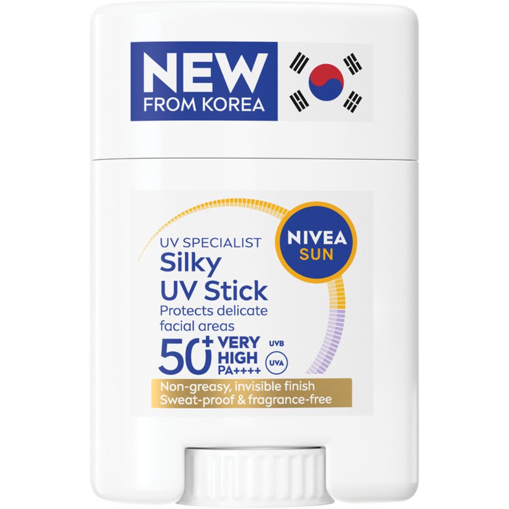 Nivea Sun Silky Spf50+ UV Stick Αντηλιακό Στικ Προσώπου Πολύ Υψηλής Προστασίας Χωρίς Άρωμα, Ανθεκτικό στον Ιδρώτα 15g