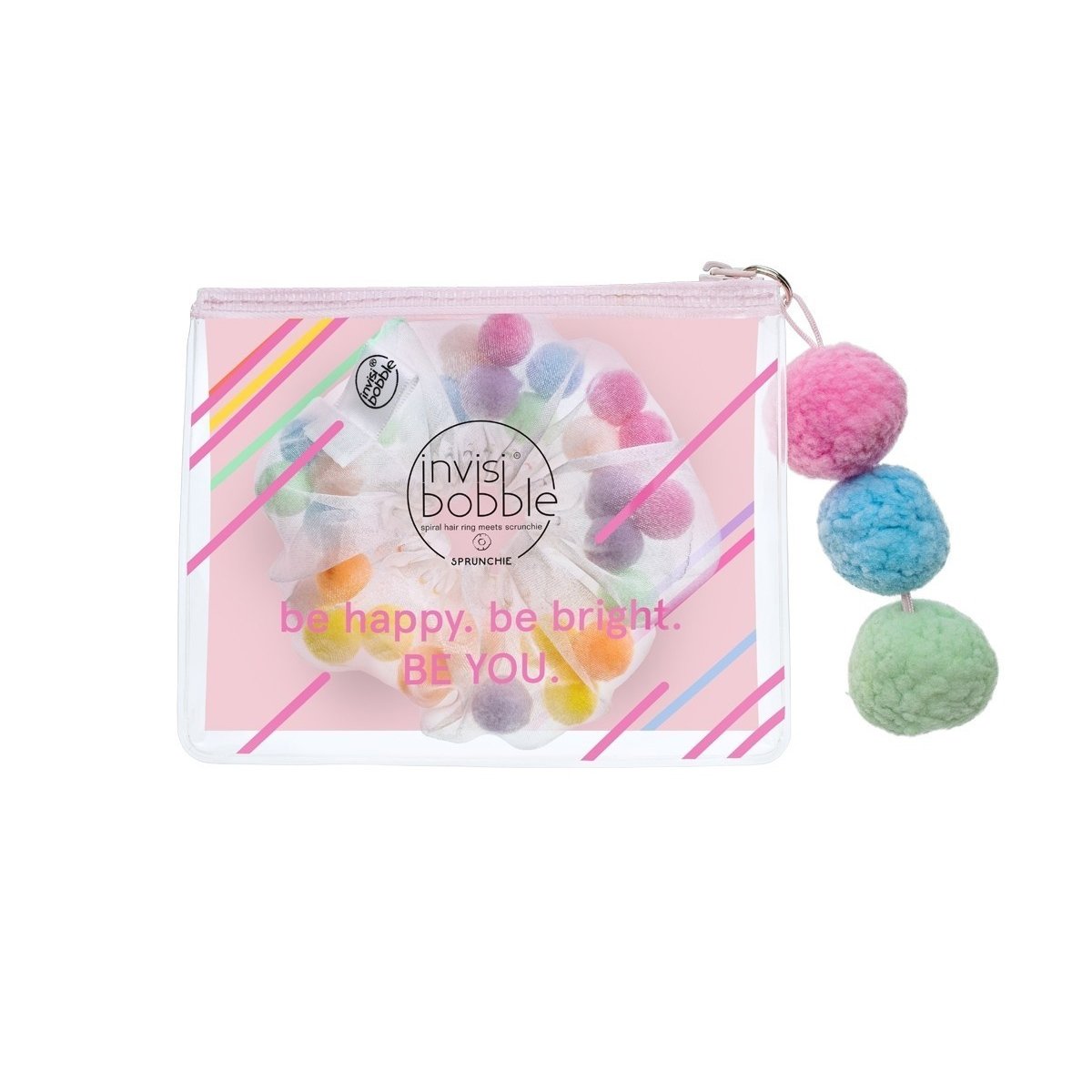 Invisibobble Sprunchie Haircloud Πολύχρωμο Λαστιχάκι Μαλλιών Μαζί με Mini Νεσεσέρ
