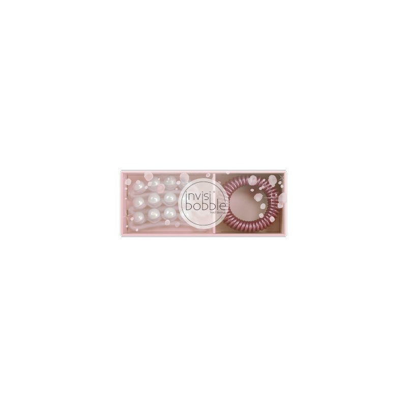 Invisibobble Sparks Flying Duo Μοναδικό Gift Box, Waver Crystal Clear 3 Τεμάχια & Slim Glitter 3 Τεμάχια