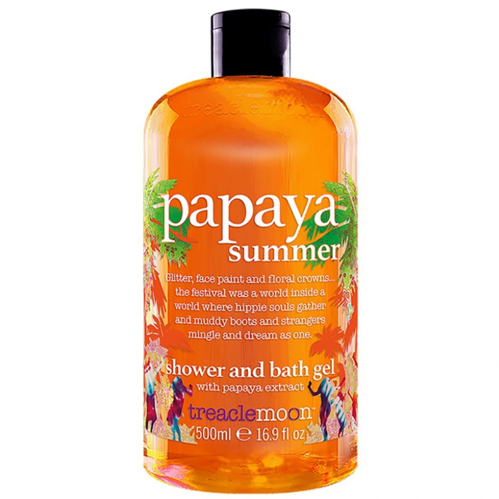Treaclemoon Papaya Summer Shower & Bath Gel Αναζωογονητικό & Ενυδατικό Αφρόλουτρο Σώματος με Εκχύλισμα Παπάγια 500ml