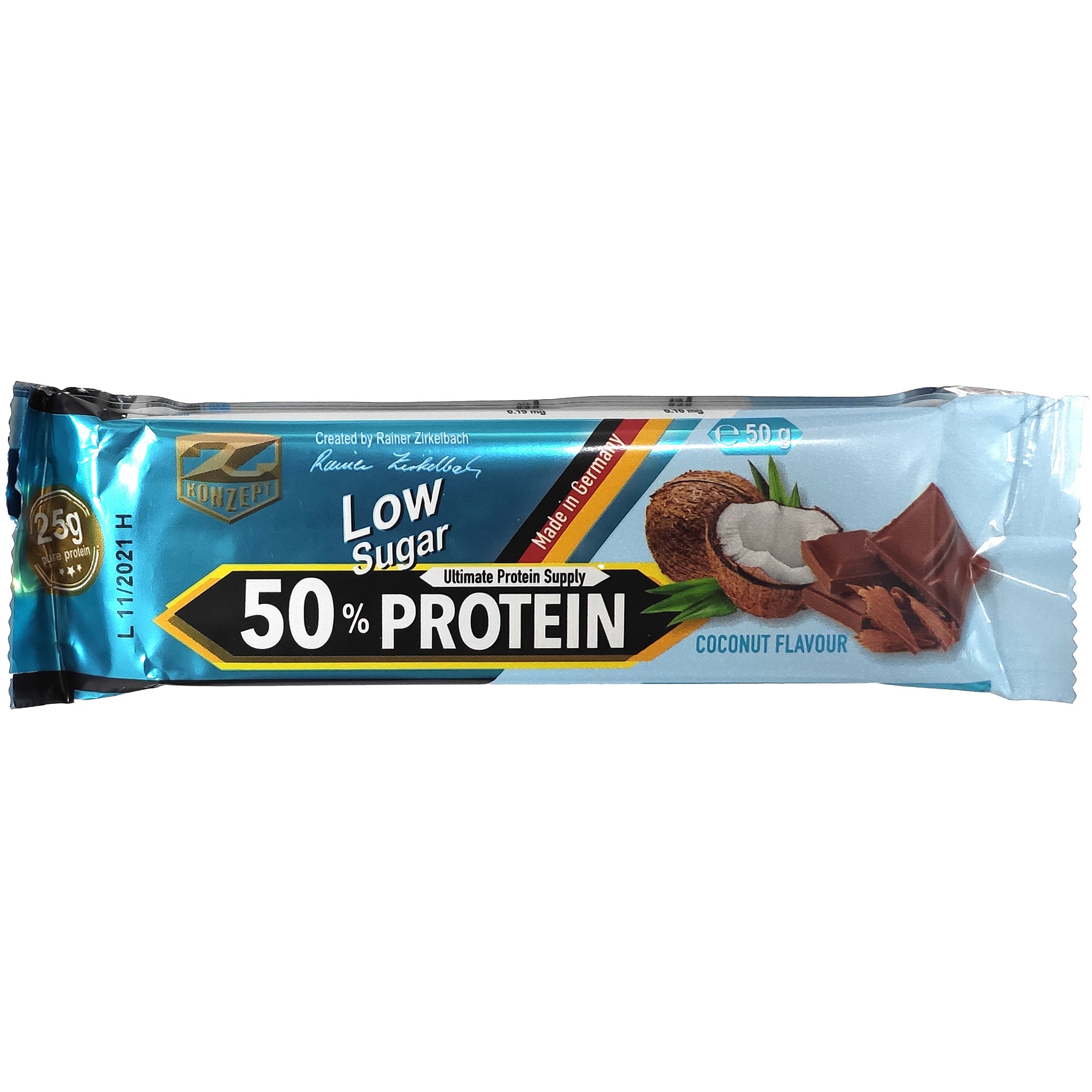 Prevent Konzept Protein Bar Coconut 50% Protein Μπάρα Πρωτεΐνης με Γεύση Καρύδα 50gr