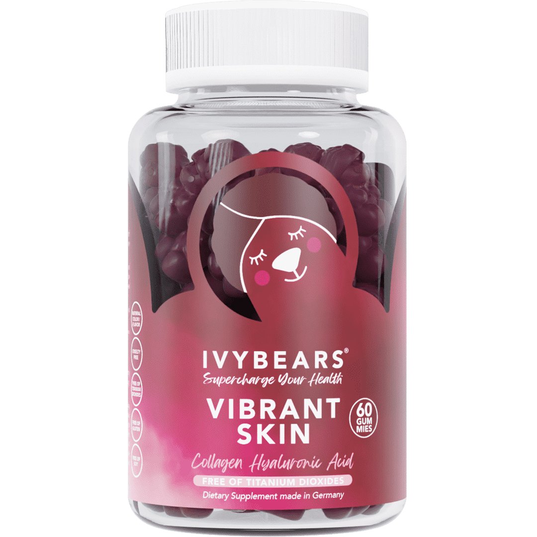 IvyBears IvyBears Vibrant Skin Συμπλήρωμα Διατροφής Κολλαγόνου, Υαλουρονικού Οξέος & Βιταμίνης Β2 για Επαναφορά της Ελαστικότητας του Δέρματος, Ενυδάτωση & Διόρθωση των Ατελειών με Ευχάριστη Γεύση 60 Ζελεδάκια