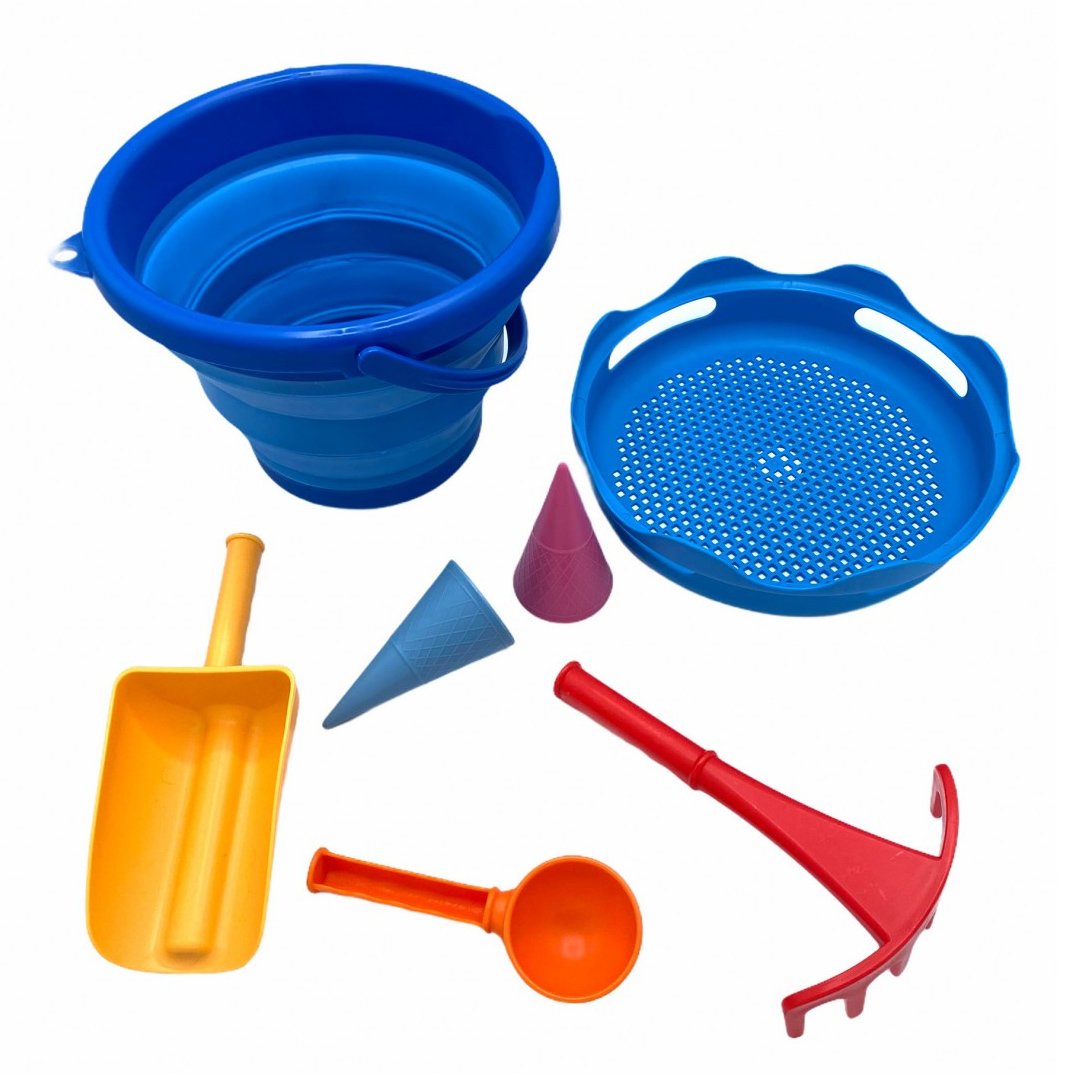 CompacToys CompacToys 7 in 1 Sand Toys Blue Κωδ. 71021 Πλήρες Σετ Παιχνιδιών Άμμου για Αγόρια