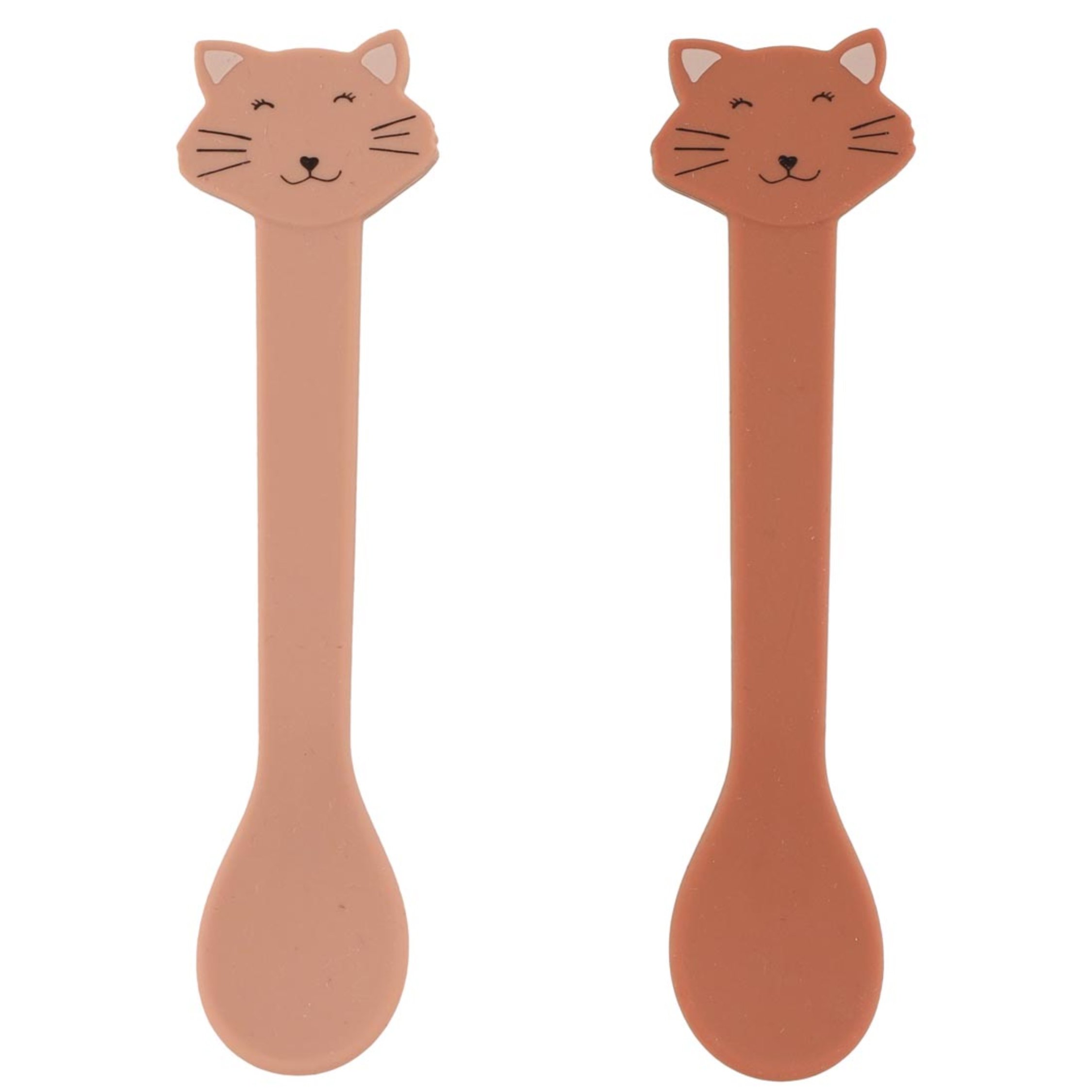 Trixie Trixie Silicone Spoon 4m+ Βρεφικό Σετ με Κουτάλια 2 Τεμάχια - Mrs. Cat