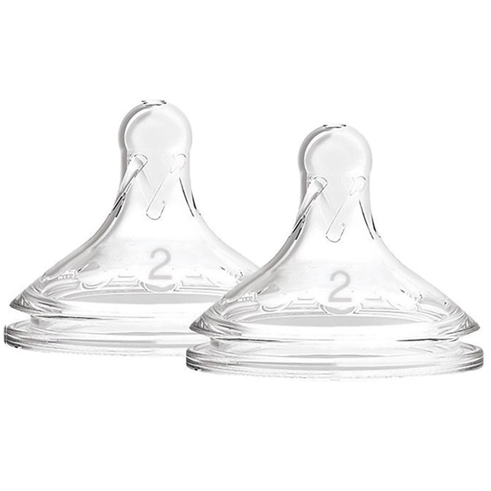 Dr. Brown’s Natural Flow Options+ Level 2 Silicone Teat Θηλή Σιλικόνης για Κανονική Ροή 3m+, 2 Τεμάχια, Κωδ 2201