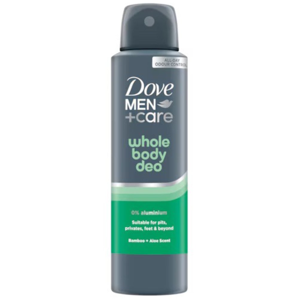 Dove Men Care Bamboo & Aloe Scent Whole Body Deo Spray Αποσμητικό Σπρέι για Όλο το Σώμα με Άρωμα Bamboo & Αλόης 150ml
