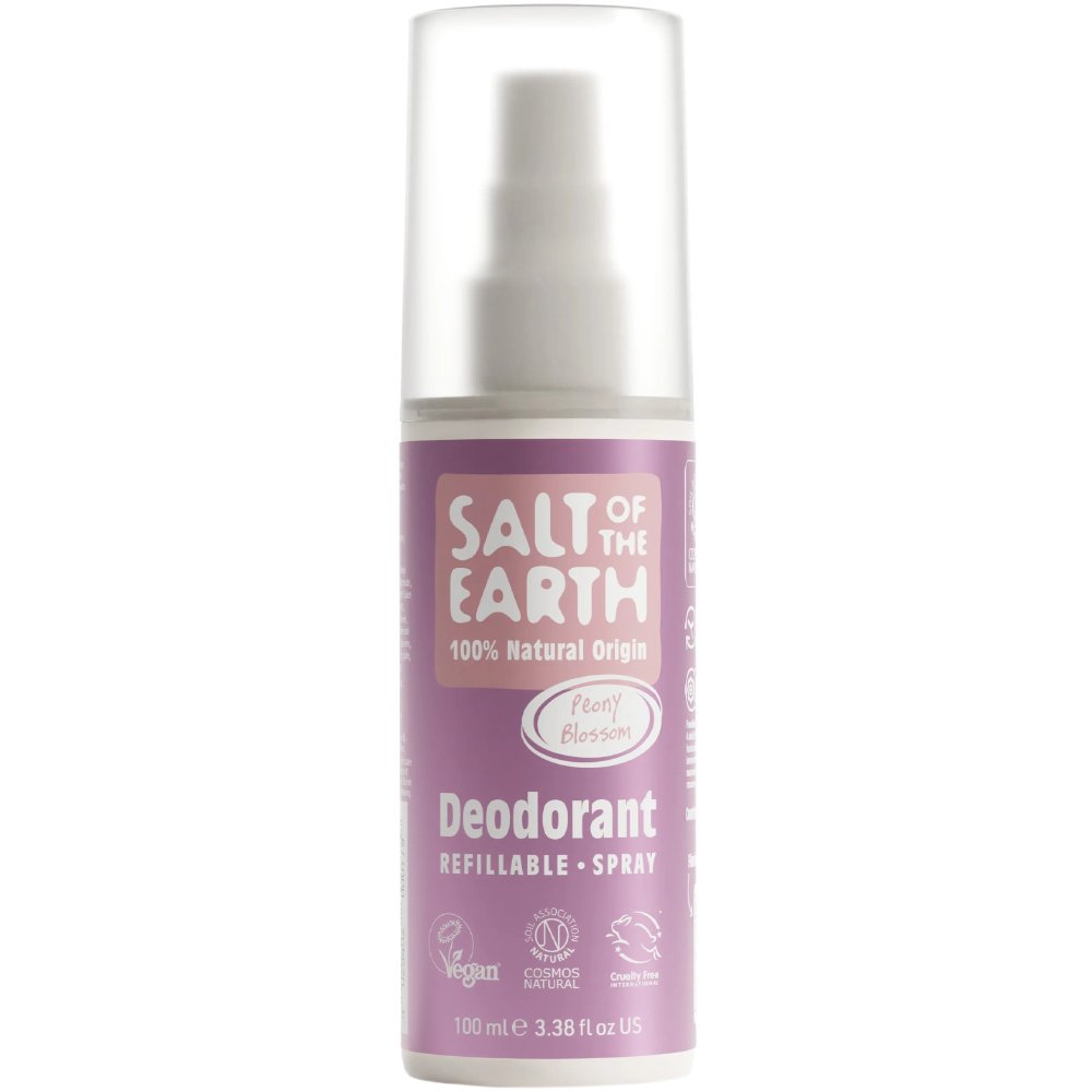 Salt of the Earth Deodorant Spray Αποσμητικό Σπρέι Φυσικής Προέλευσης με Άρωμα από Άνθη Παιώνιας 100ml - Peony Blossom