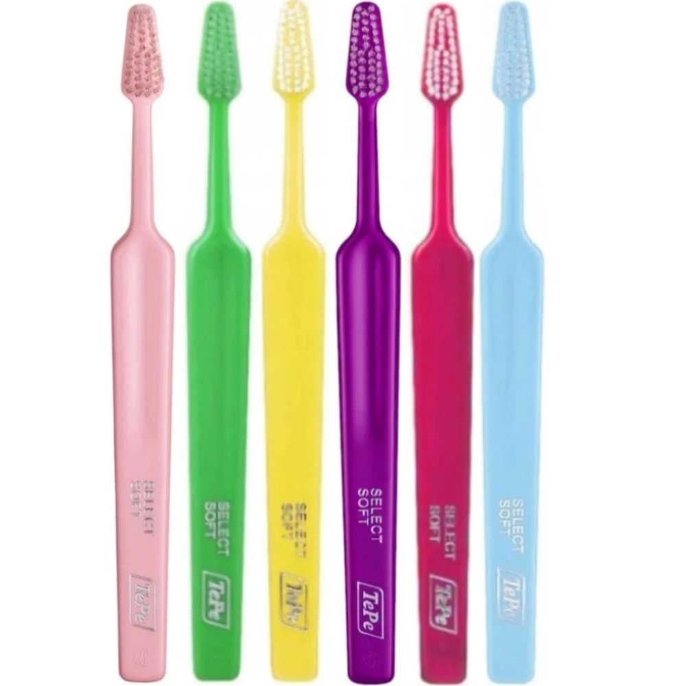 TePe Select Soft Toothbrush Μαλακές Οδοντόβουρτσες με Κωνική Κεφαλή για Αποτελεσματικό Καθαρισμό 6 Τεμάχια - Multicolor 25
