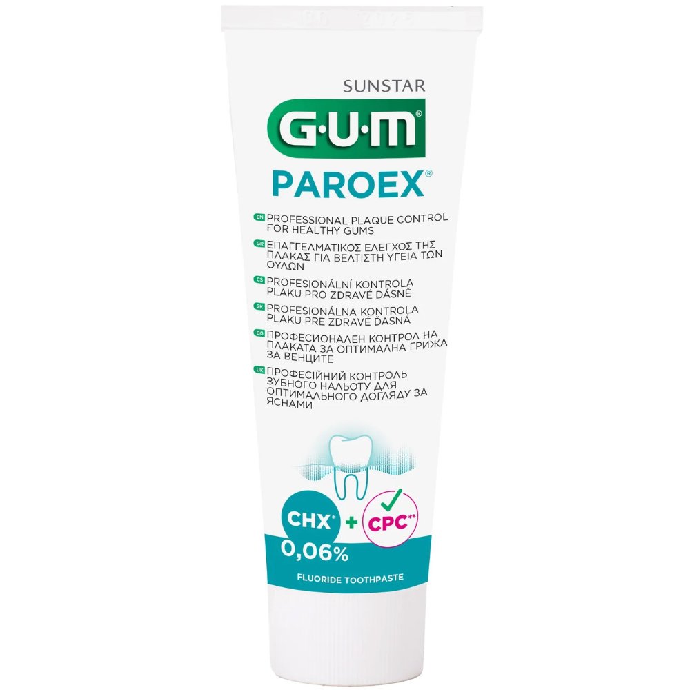 Gum Paroex CHX 0.06% & CPC Plaque & Gums Toothpaste Οδοντόκρεμα για Υγιή Ούλα & Άμεση Δράση Κατά της Πλάκας 75ml