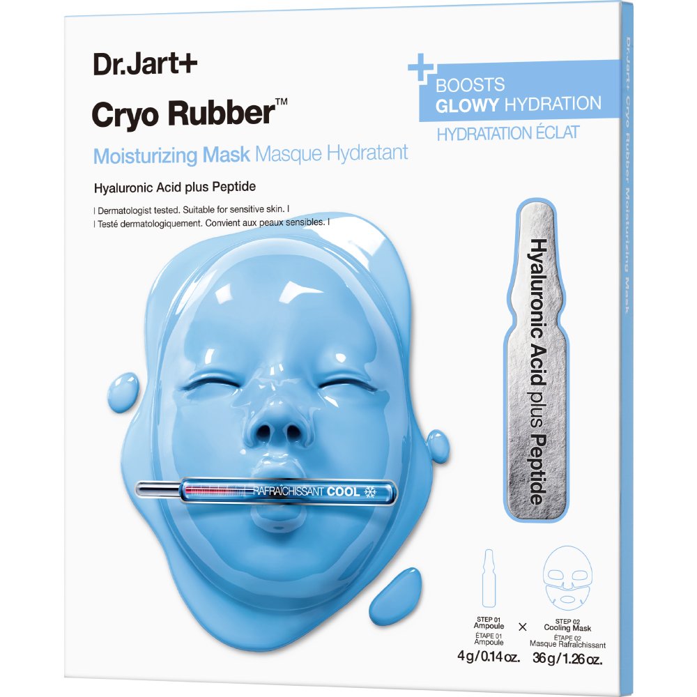 Dr.Jart+ Cryo Rubber Boosts Glowy Hydration Moisturizing Mask Kit Ενυδατικό Κιτ Περιποίησης Προσώπου με Αμπούλα & Μάσκα Υαλουρονικού Οξέως, Κατάλληλο για Κανονικές, Μικτές, Λιπαρές & Ξηρές Επιδερμίδες 1 Τεμάχιο