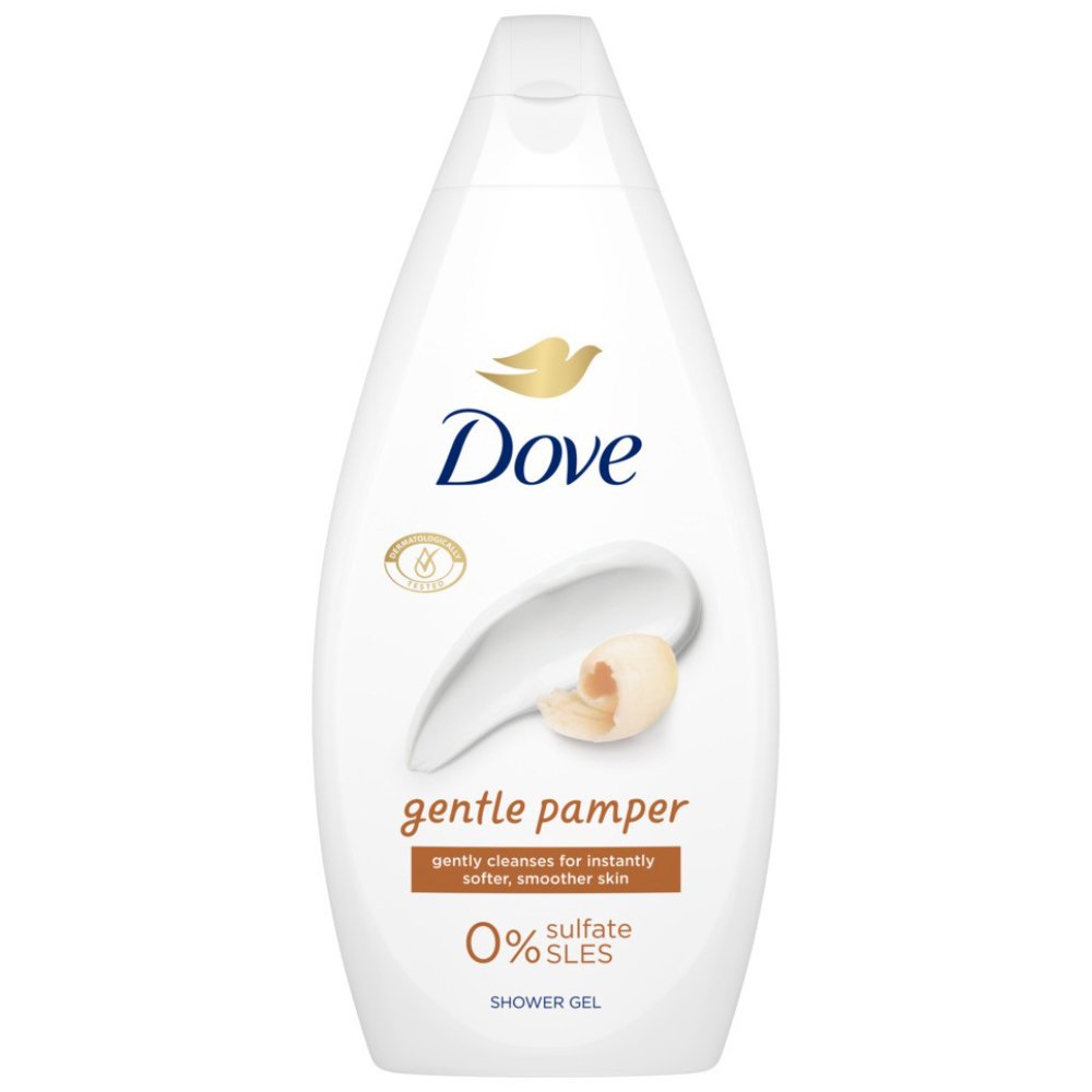 Dove Gentle Pamper Shower Gel Ήπιο & Θρεπτικό Αφρόλουτρο που Αφήνει την Επιδερμίδα Λεία & Απαλή 450ml