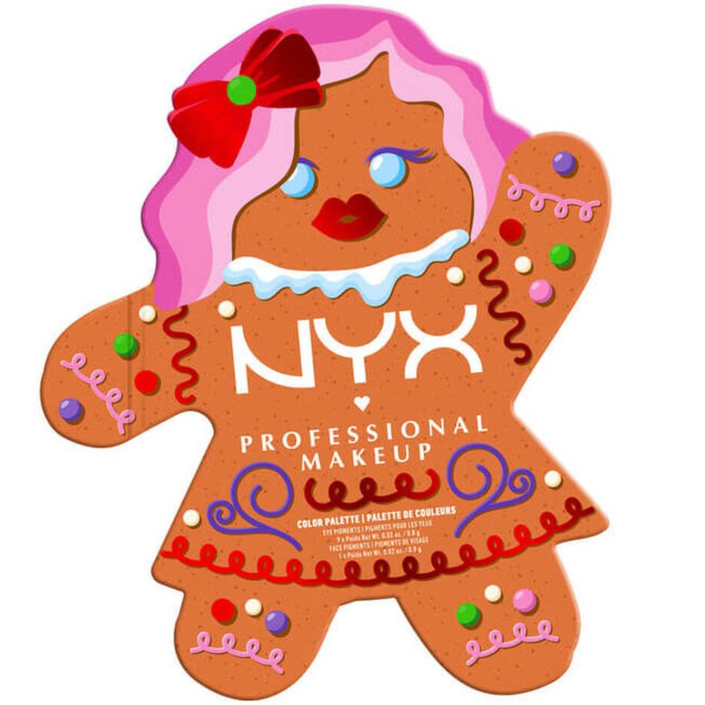 Nyx Professional Makeup Color Palette Gingerbaddie Eye Pigments Παλέτα Σκιών με 10 Αστραφτερές & Πλούσιες Μεταλλικές Αποχρώσεις για Μεγάλη Διάρκεια 1 x 0.8g