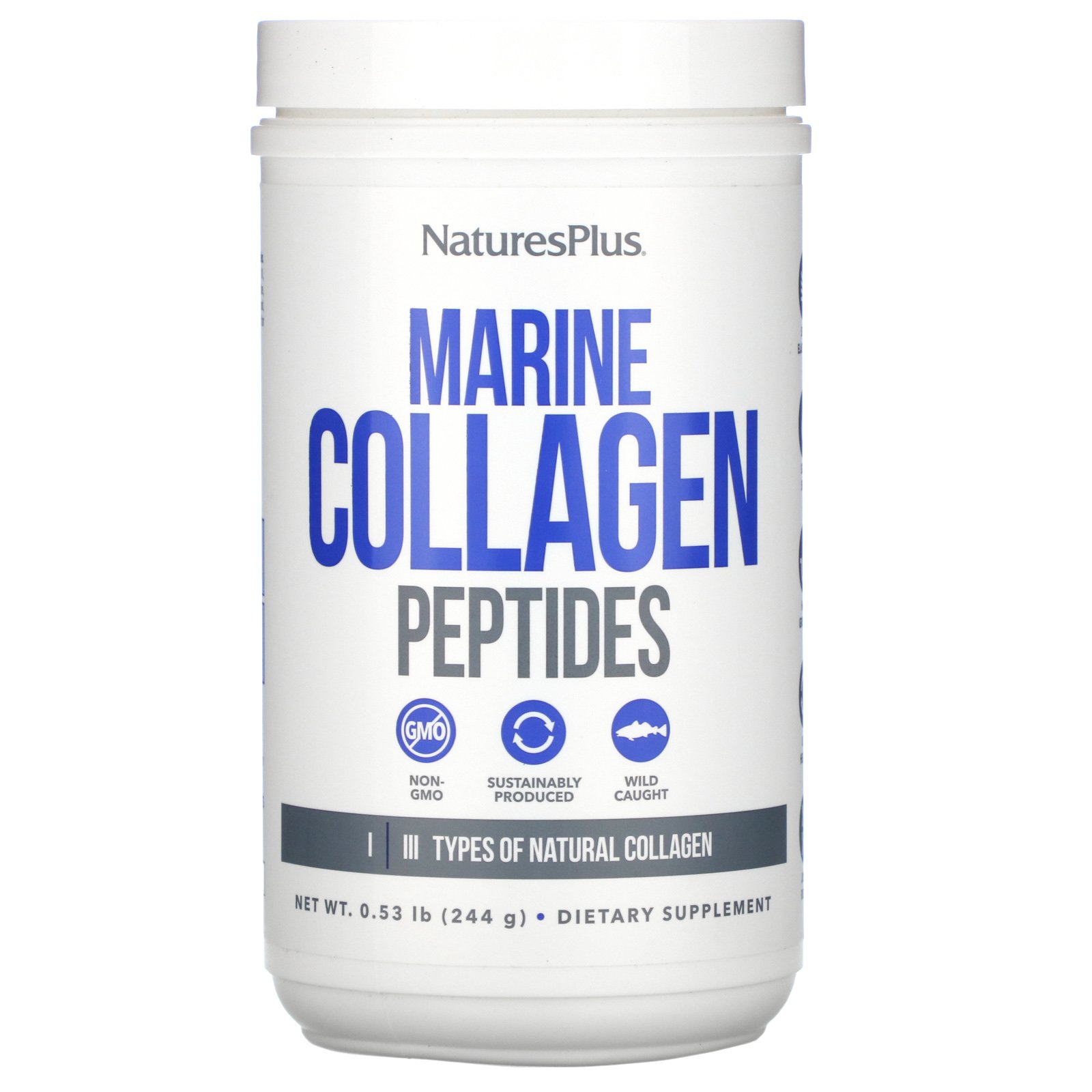 Natures Plus Marine Collagen Peptides Συμπλήρωμα Διατροφής με Θαλάσσιο Κολλαγόνο για Ενίσχυση της Υγείας του Δέρματος 244gr