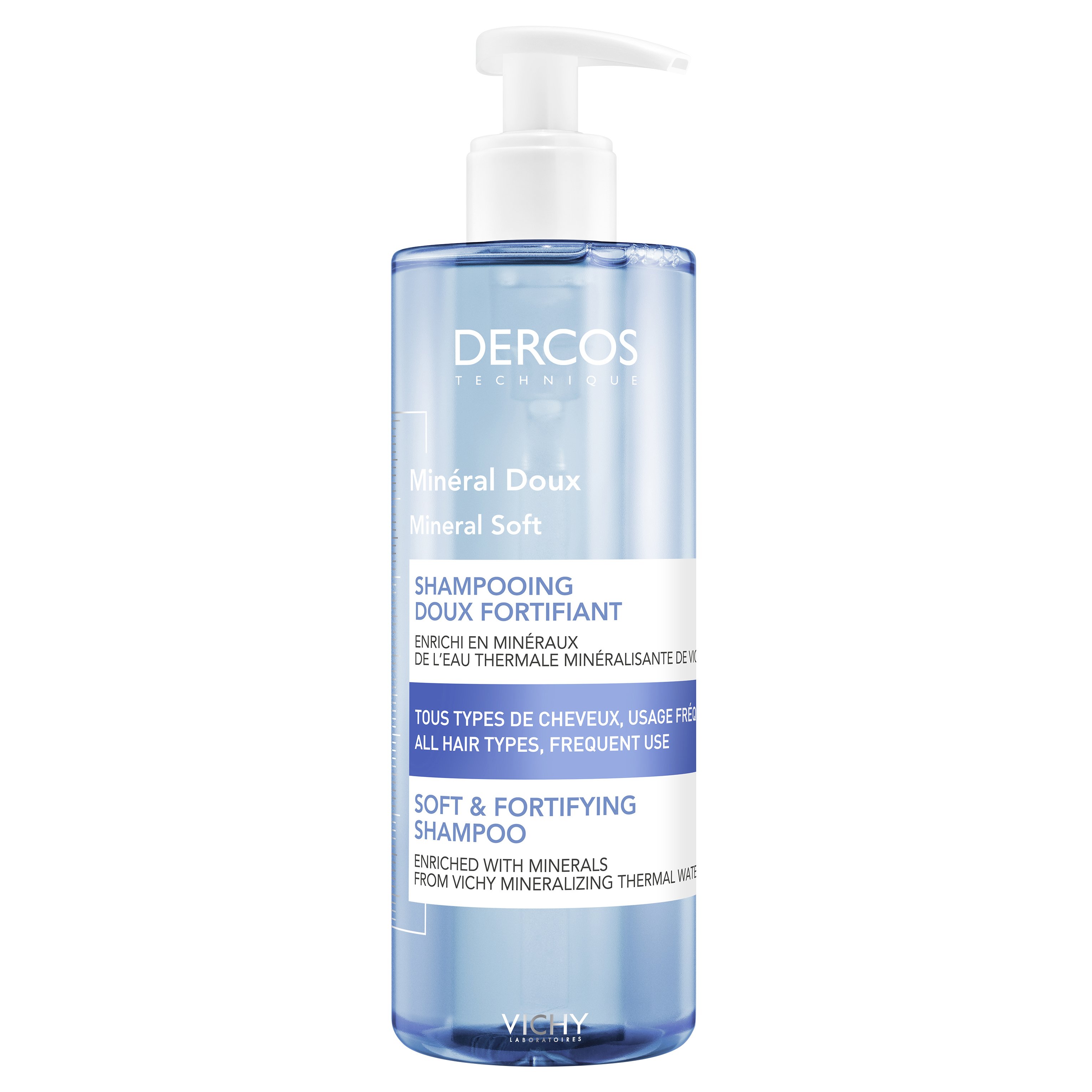Vichy Dercos Shampoo Mineral Απαλό & Τονωτικό Καθημερινό Σαμπουάν 400ml