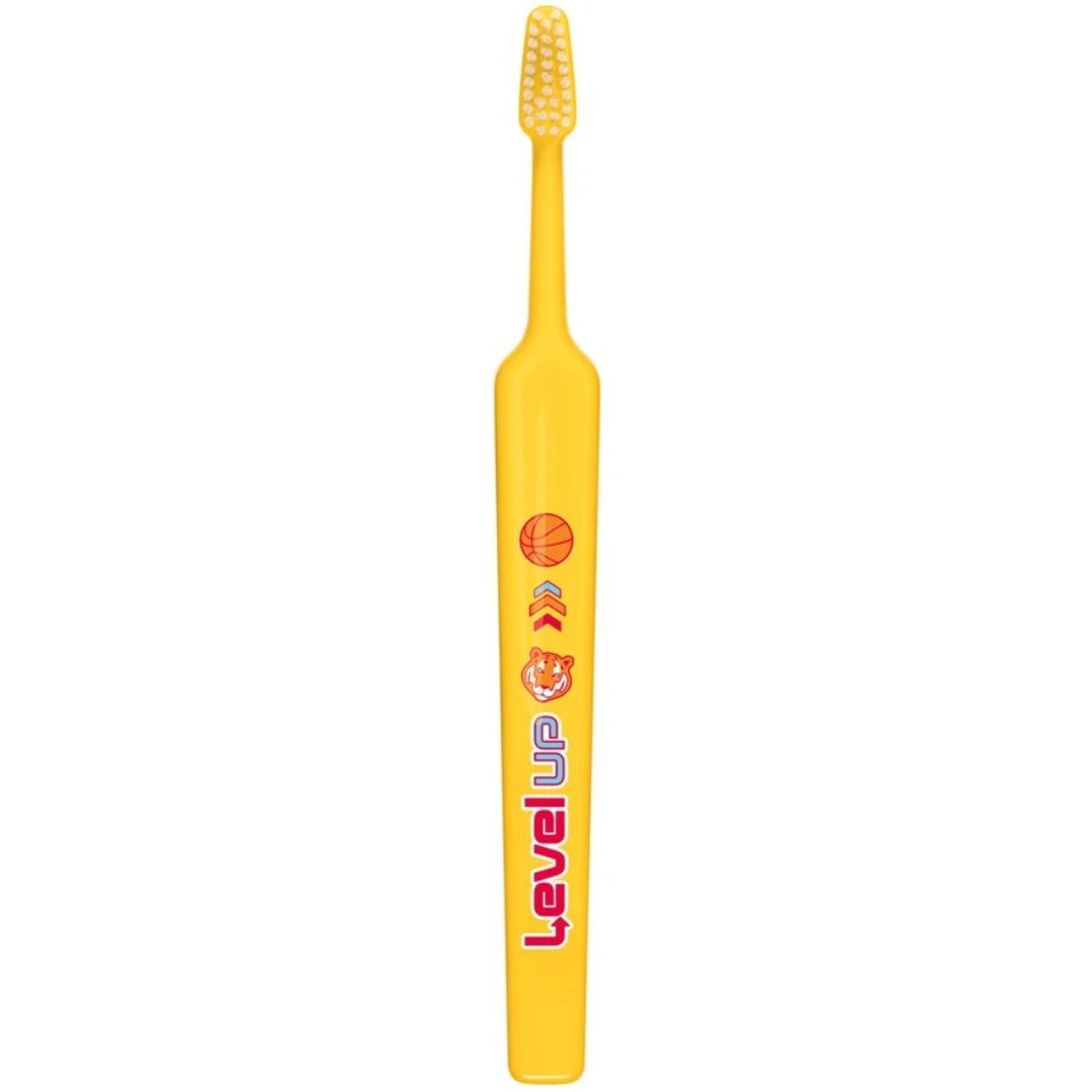 TePe Kids Extra Soft 6+ Years Toothbrush Παιδική Οδοντόβουρτσα με Πολύ Μαλακές Ίνες & Ευχάριστα Σχέδια 1 Τεμάχιο - Κίτρινο