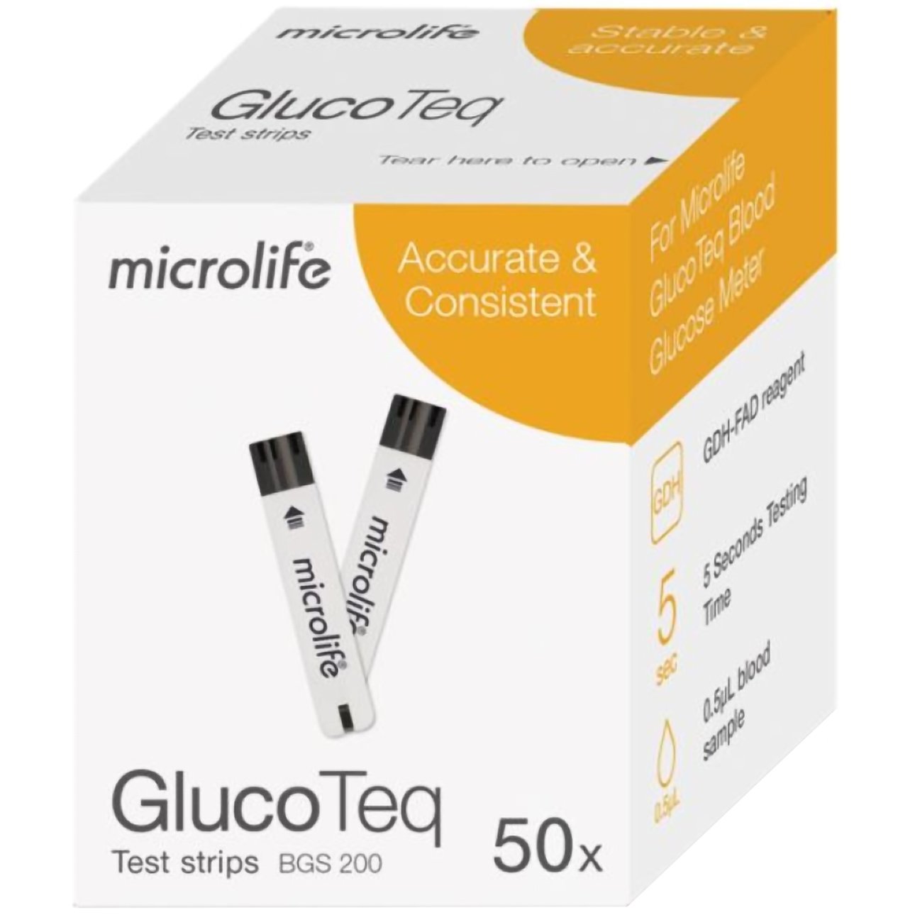 Microlife GlucoTeq Test Strips Ταινίες Μέτρησης Σακχάρου 50 Τεμάχια