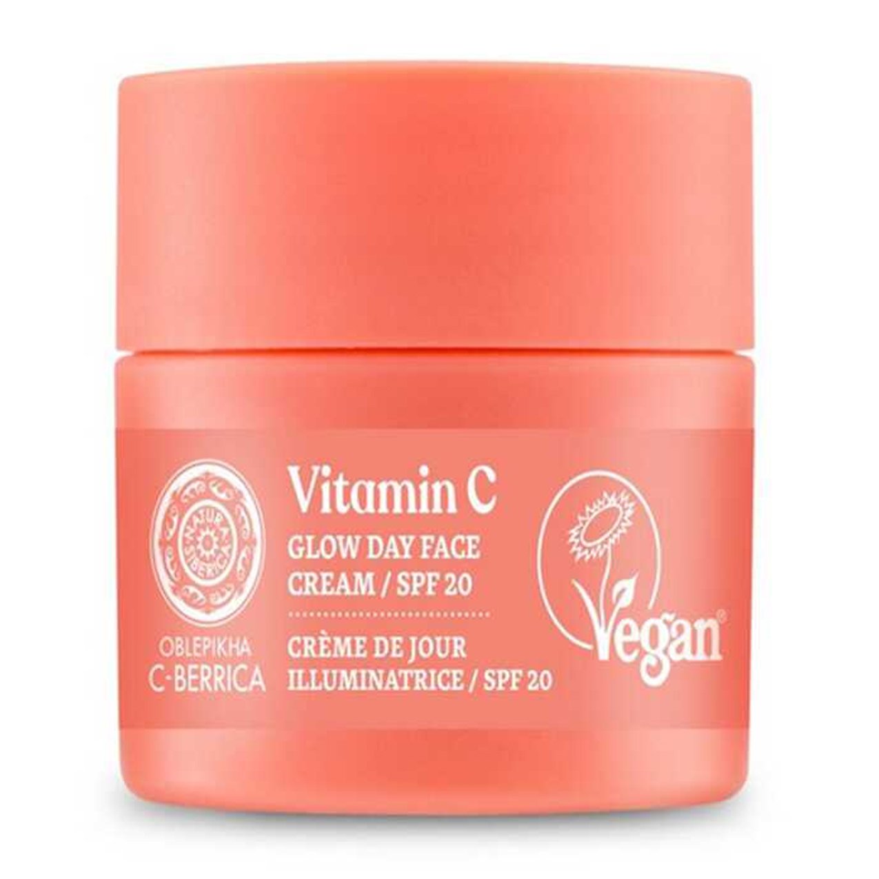 Natura Siberica Oblepikha C-Berrica Vitamin C Glowing Day Face Cream Spf20 Κρέμα Ημέρας Προσώπου Μέτριας Αντηλιακής Προστασίας με Βιταμίνη C για Αποτοξίνωση 50ml