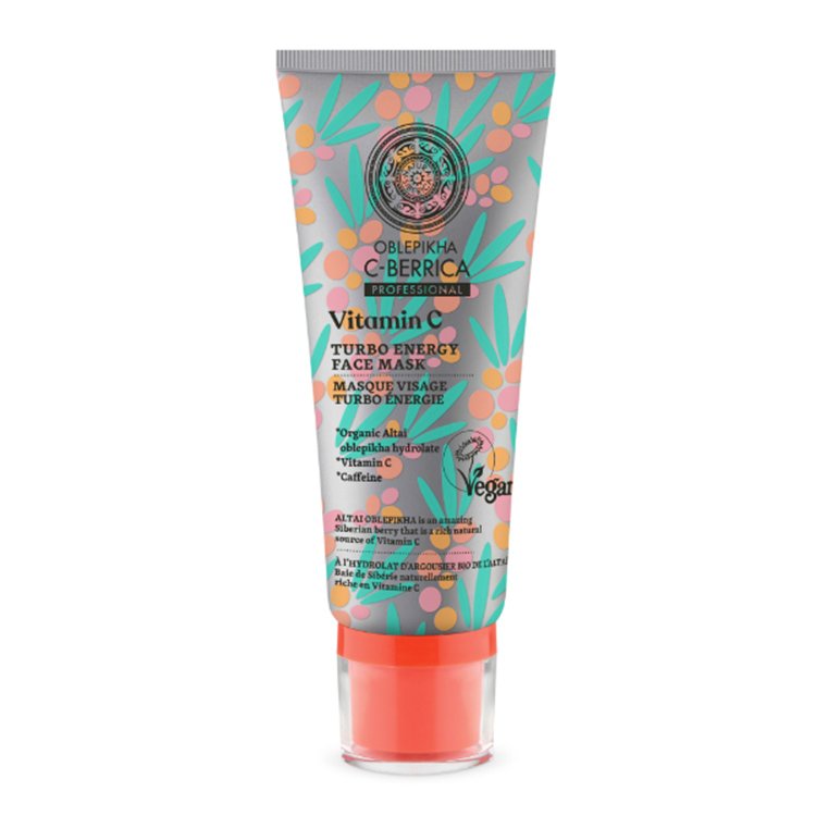 Natura Siberica Oblepikha C-Berrica Vitamin C Turbo Energy Face Mask Μάσκα Προσώπου με Βιταμίνη C για Τόνωση & Ενυδάτωση 100ml