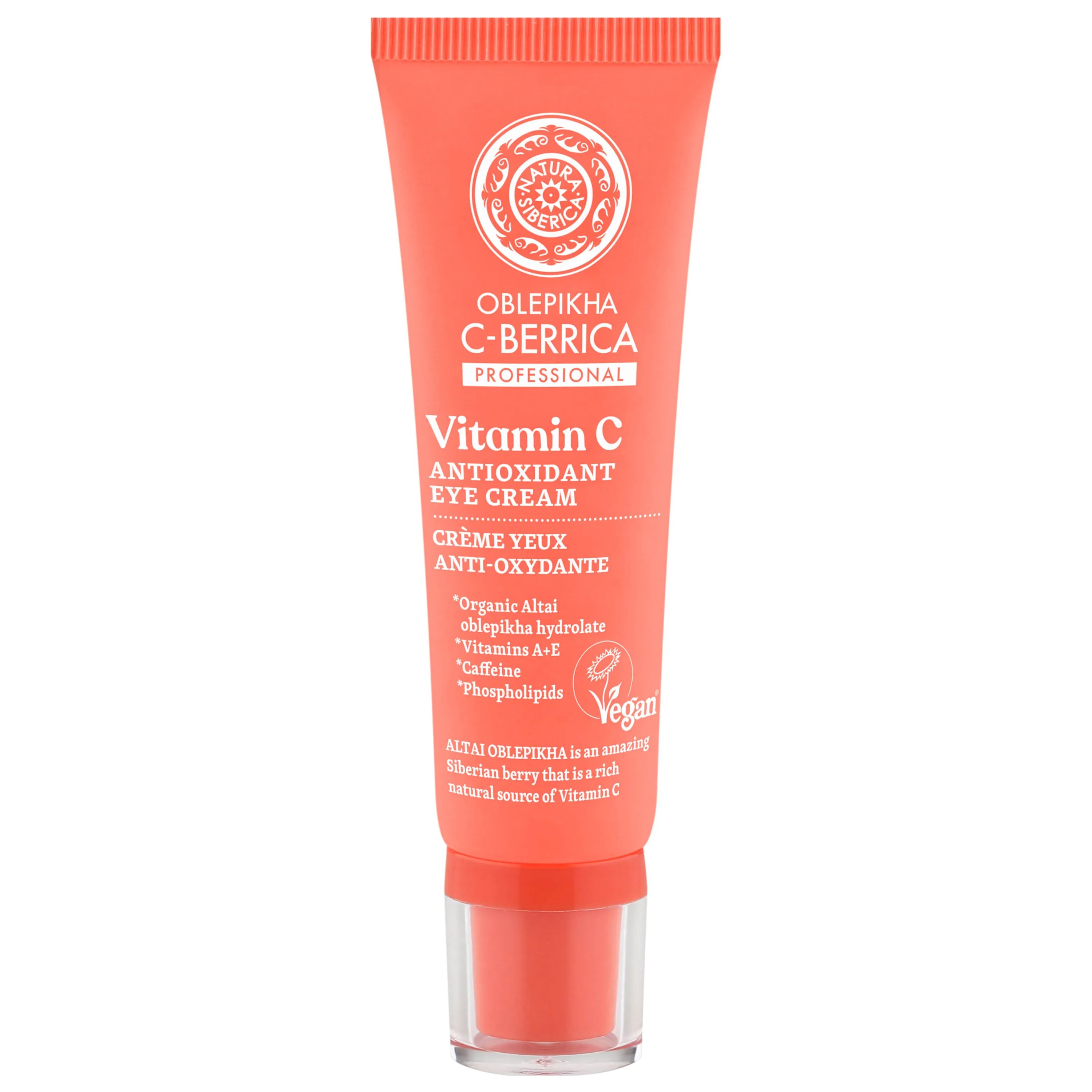Natura Siberica Oblepikha C-Berrica Vitamin C Antioxidant Eye Cream Αντιοξειδωτική Κρέμα Ματιών με Βιταμίνη C Κατά των Μαύρων Κύκλων 30ml