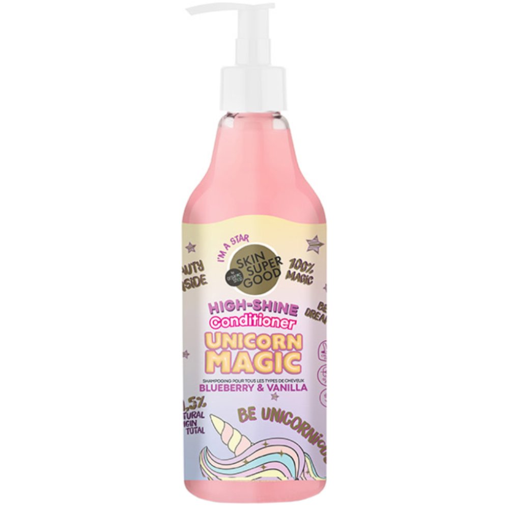 Natura Siberica Organic Shop Unicorn Magic High Shine Blueberry & Vanilla Conditioner Ενυδατική Κρέμα Μαλλιών Υψηλής Λάμψης με Άρωμα Βατόμουρο & Βανίλια με Αντλία 500ml