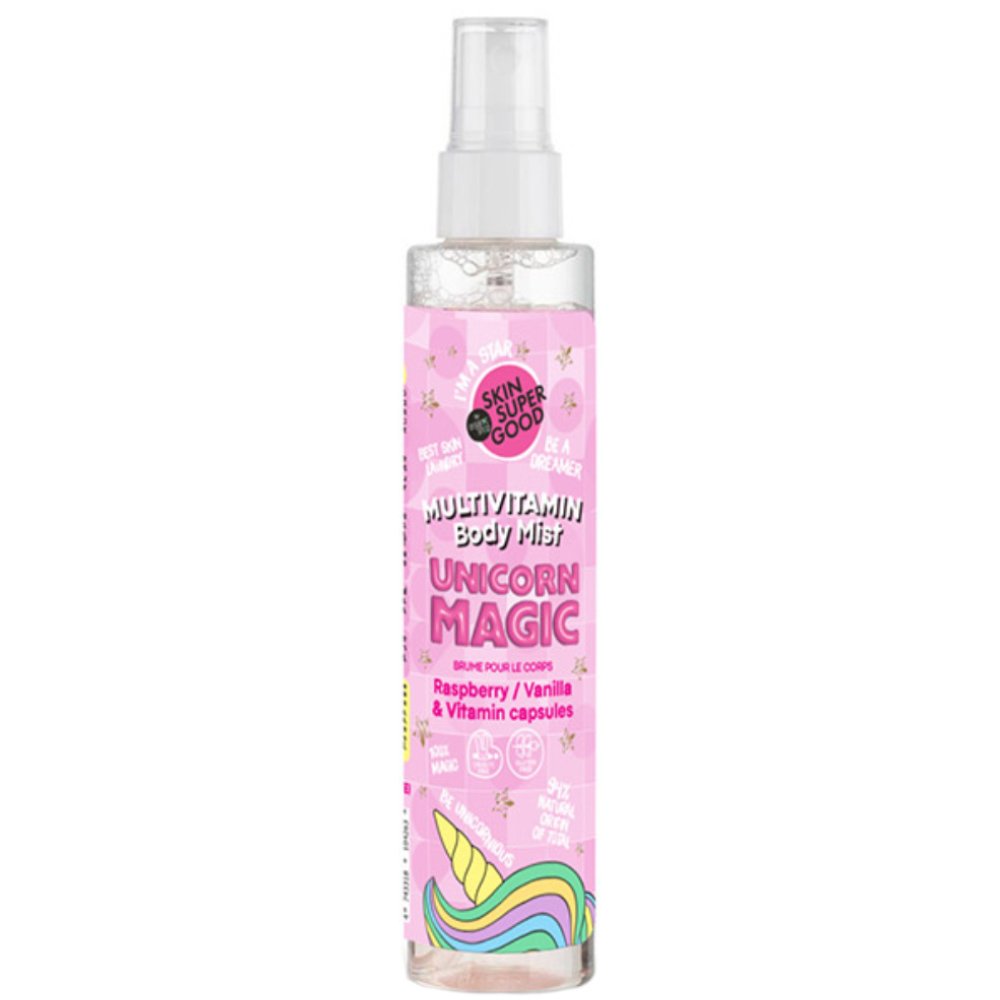 Organic Shop Multivitamin Unicorn Magic Rasberry & Vanilla,  Vitamin Capsules Body Mist Πολυβιταμινούχο Body Mist με Άρωμα Σμέουρο & Βανίλια για Ενυδάτωση & Αναζωογόνηση 100ml